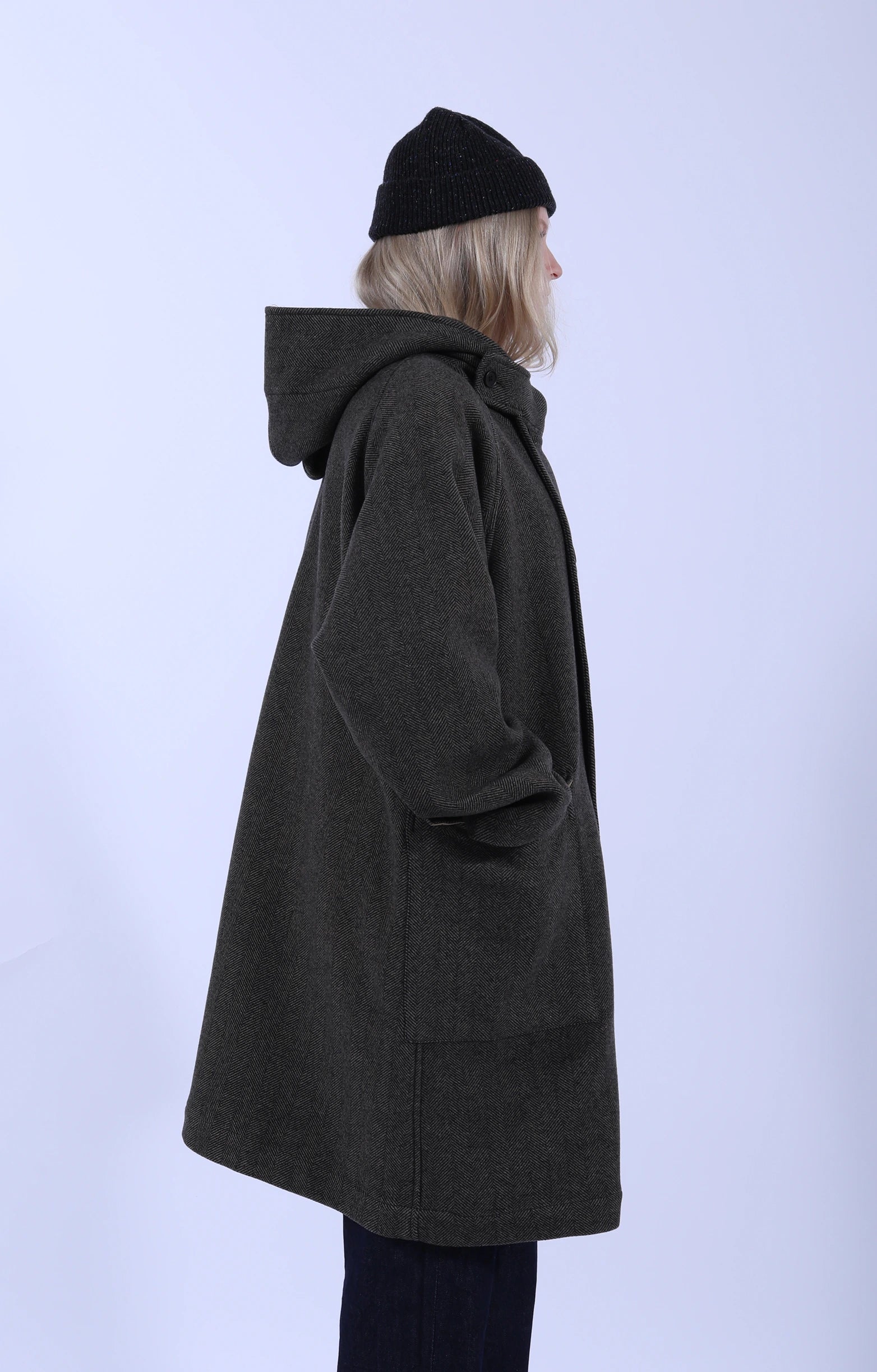 Raglan Hooded Easy Coat