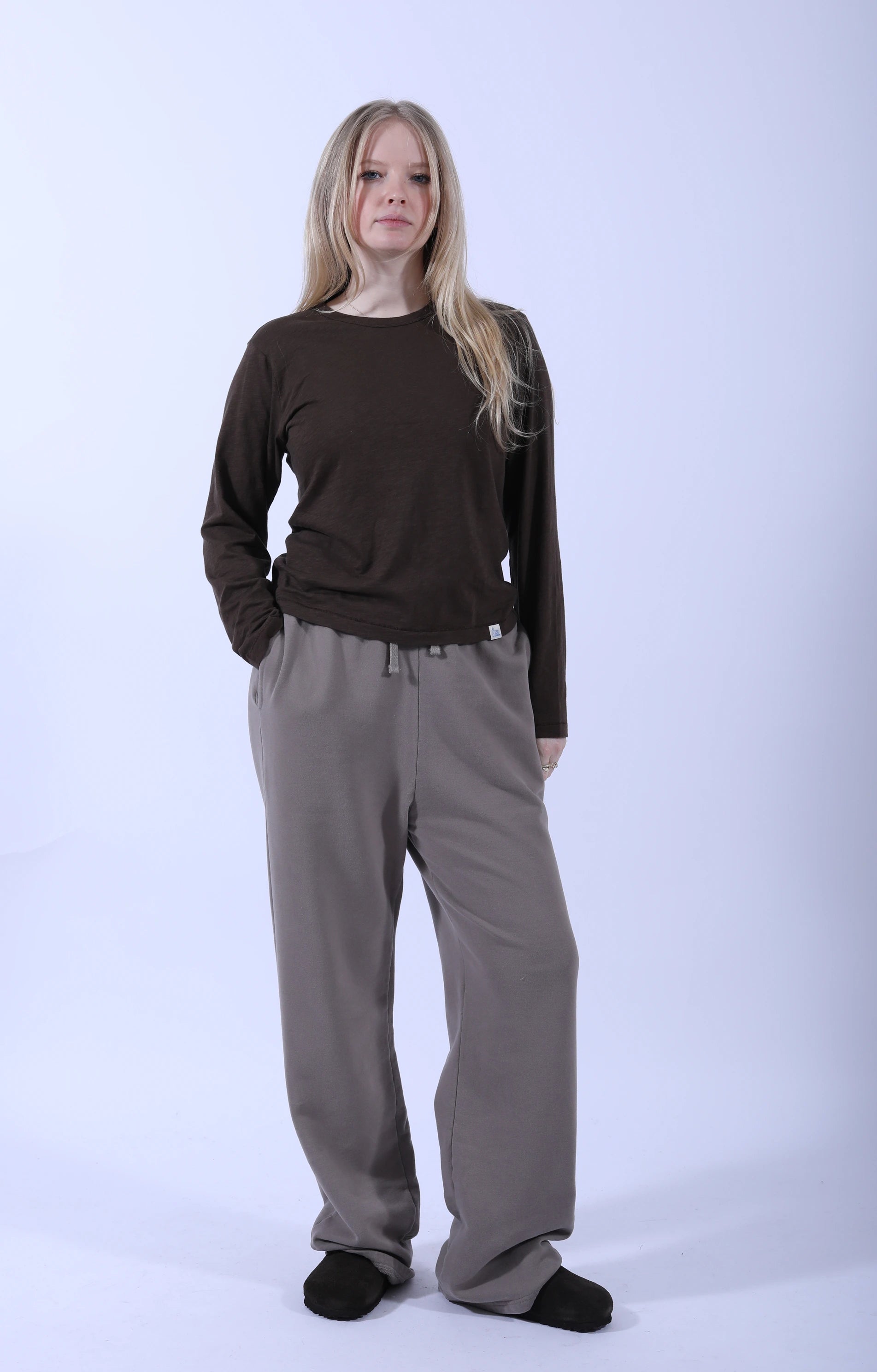 Pima Cotton Long Sleeve Relaxed fit Chocolate