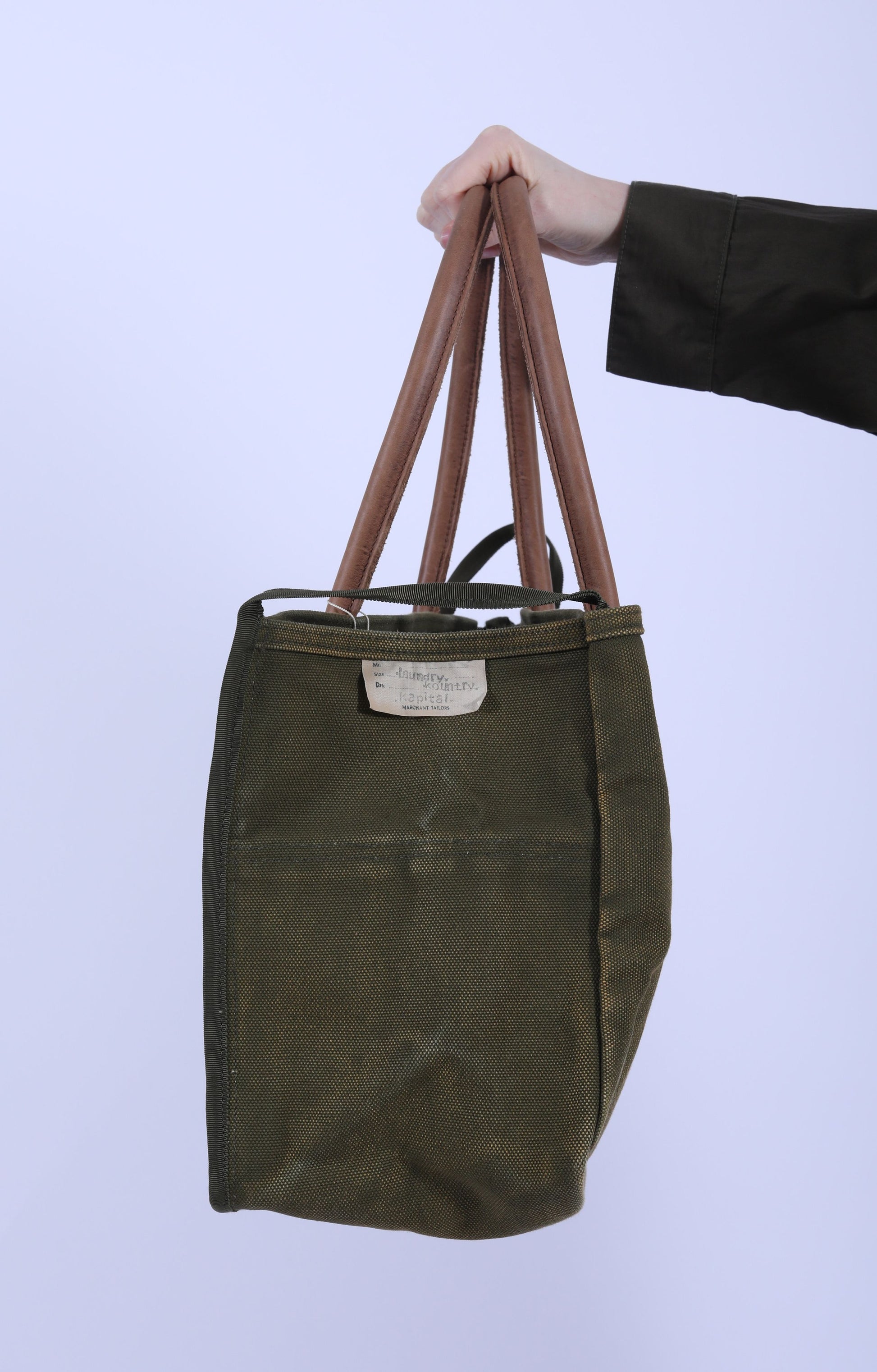 #4 ARMY Canvas MILK BAG XS Khaki