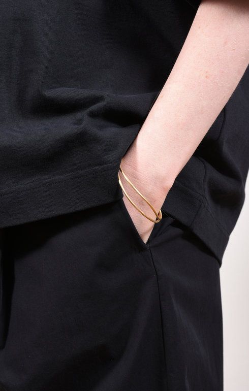 Bracelet Bronze Bended Gold (set of 2)
