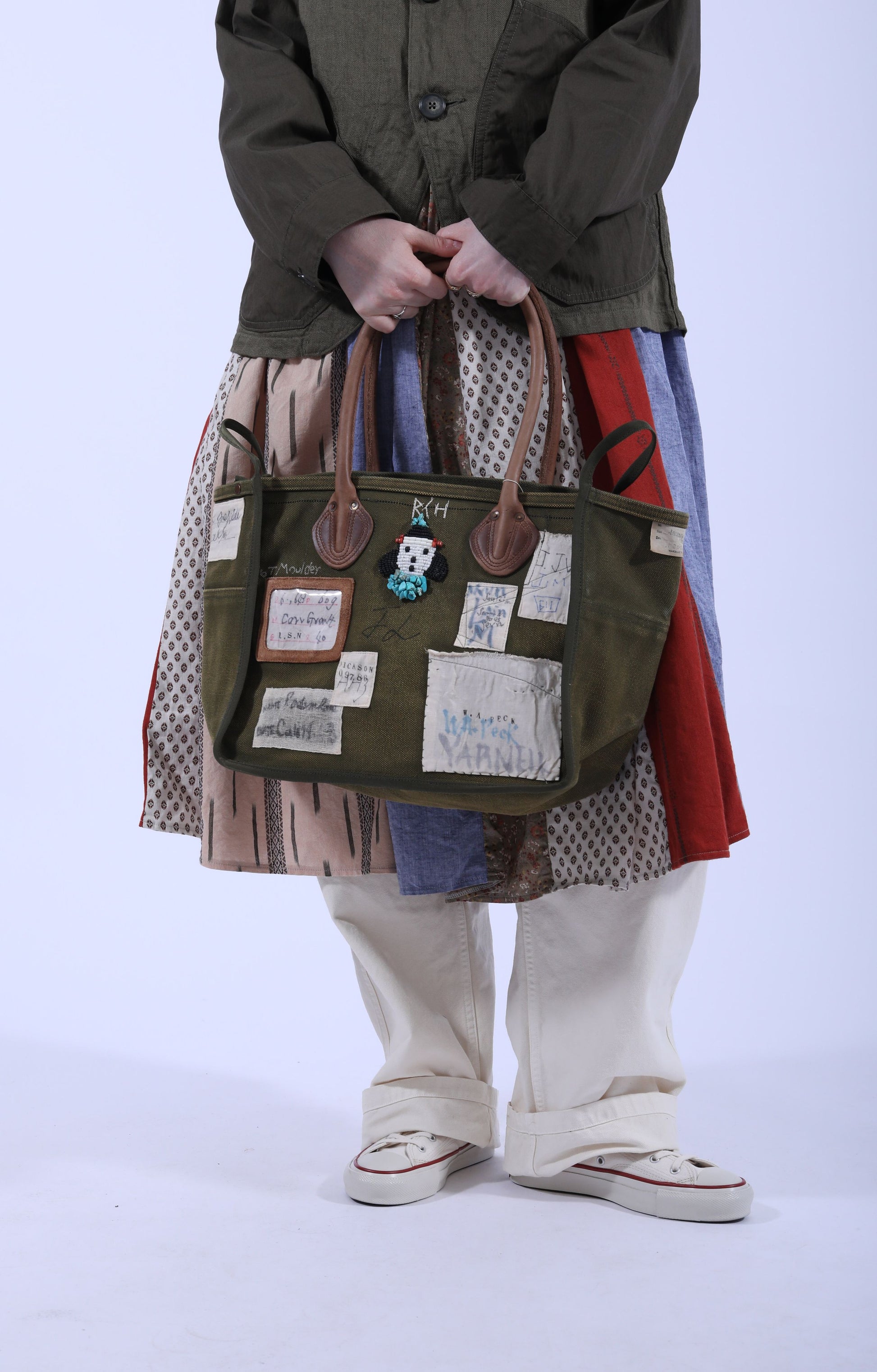 #4 ARMY Canvas MILK BAG XS Khaki