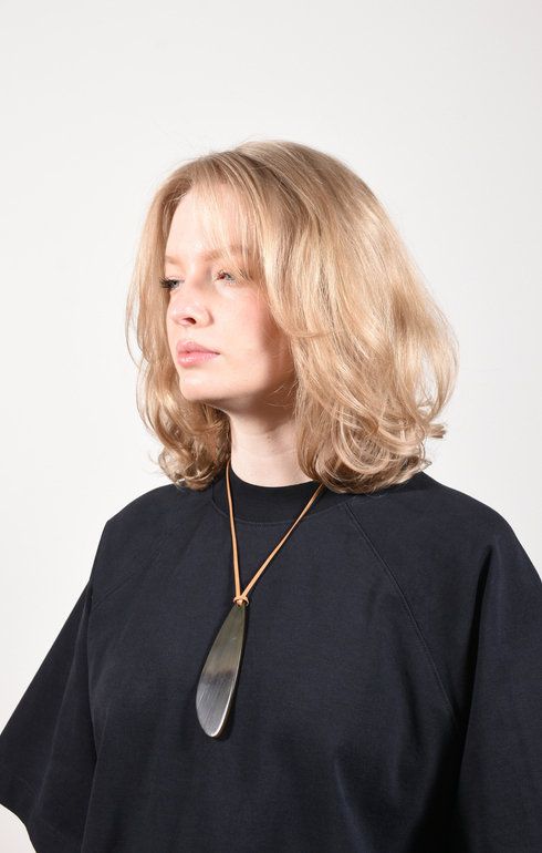 Necklace Horn Menhir Brown