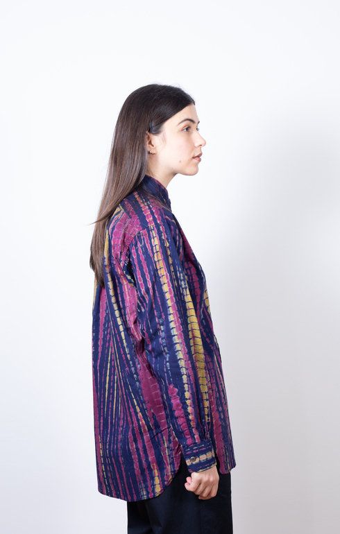 19 Century BD Shirt Navy Batik Stripe