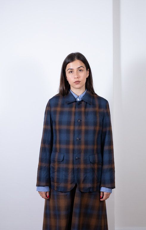 Shirt Collar Jacket - Navy