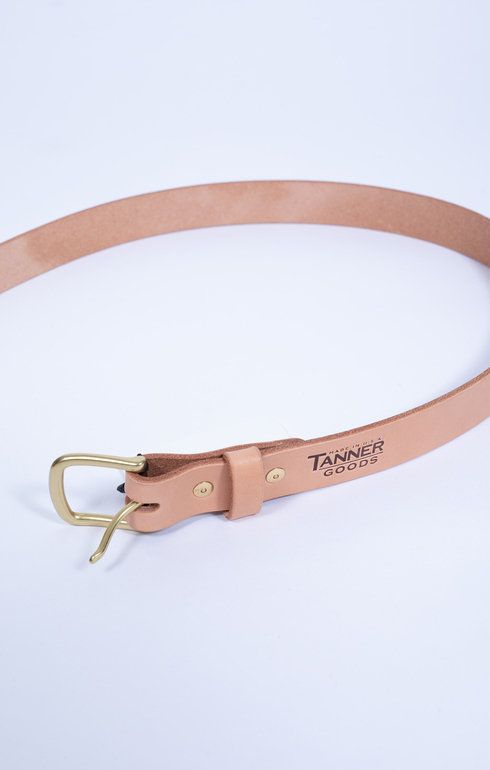 Classic Belt Natural/Brass Leather