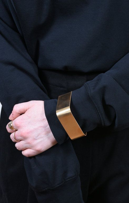 Heavy Bronze Square 25mm Bracelet