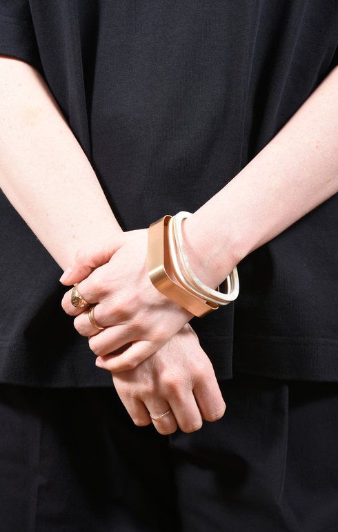 Bracelet Horn Square Beige (set of 2)