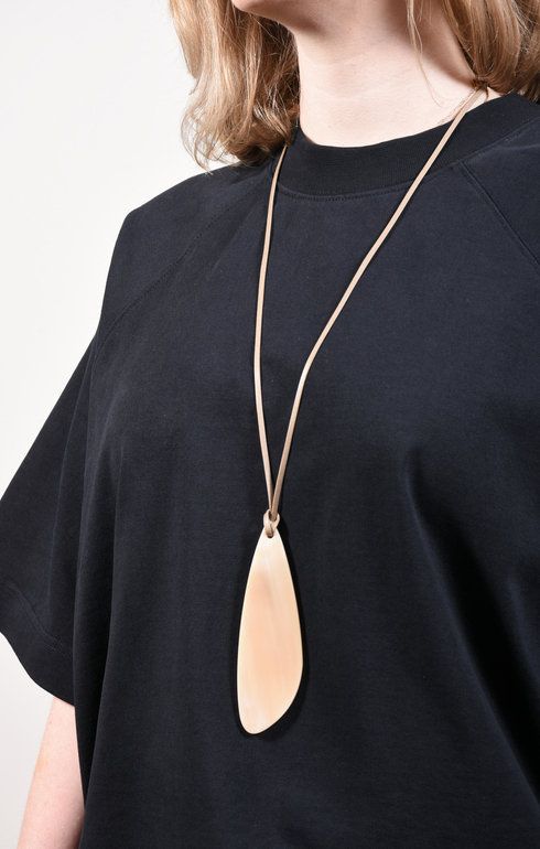 Necklace Horn Menhir Beige