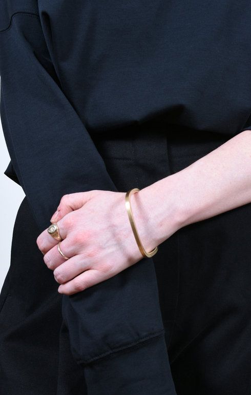 Bracelet Bronze Hvy. Square- Gold