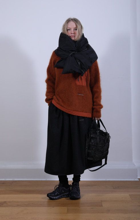 Mohair Wool Sweater Orange