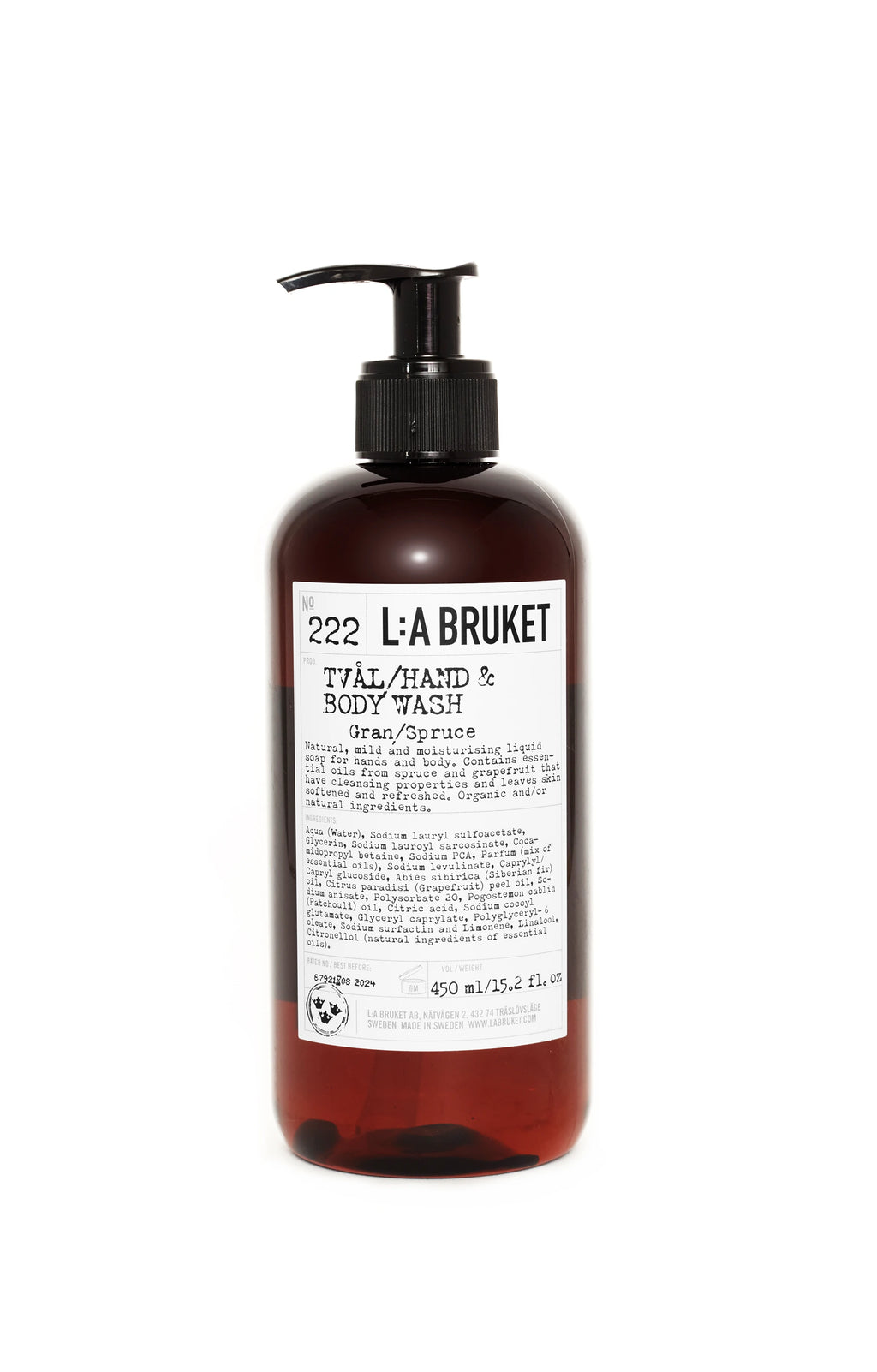 No. 222 Large Hand & Body Wash Spruce