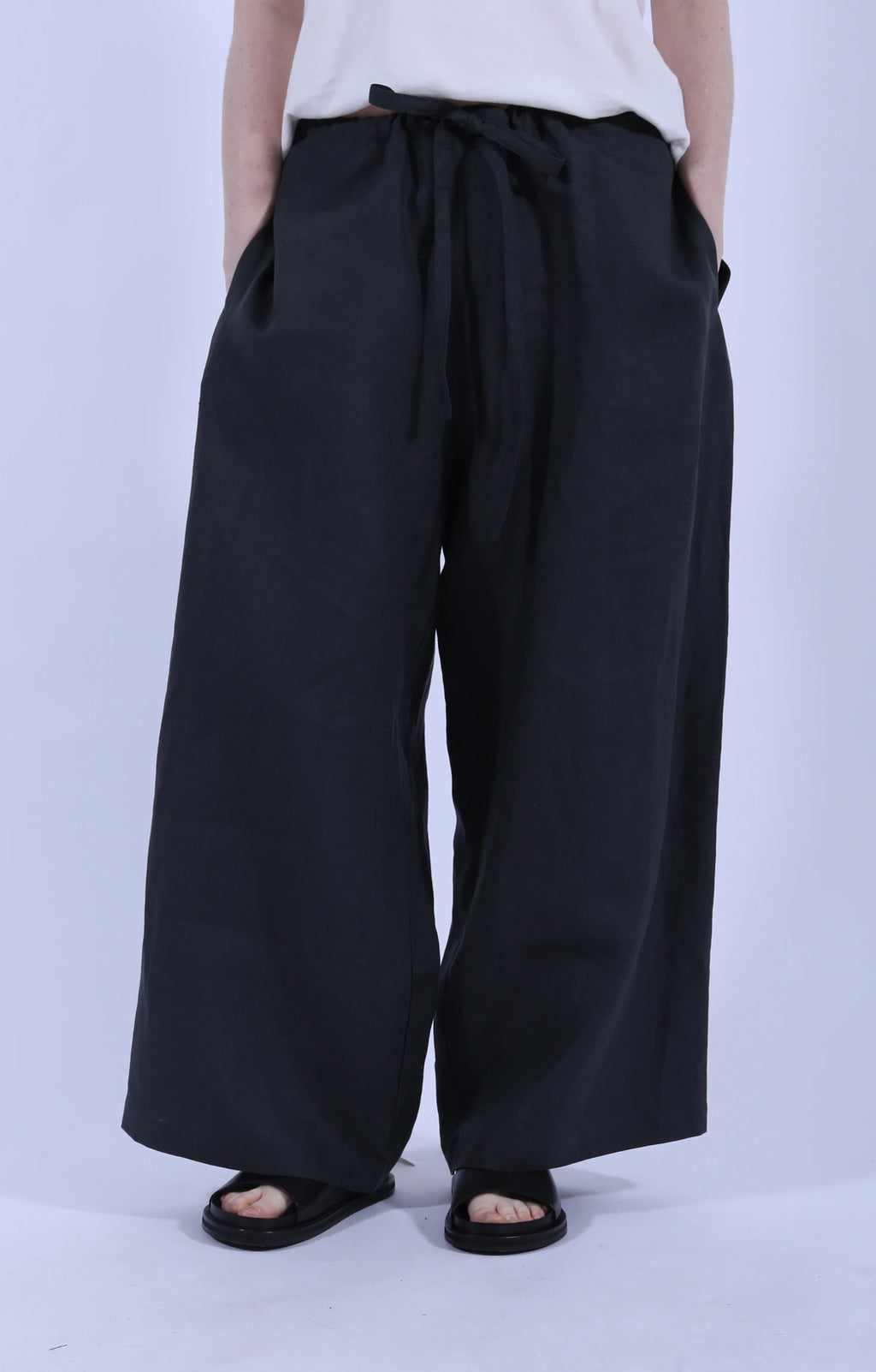 Vesper Tie Trousers Charcoal