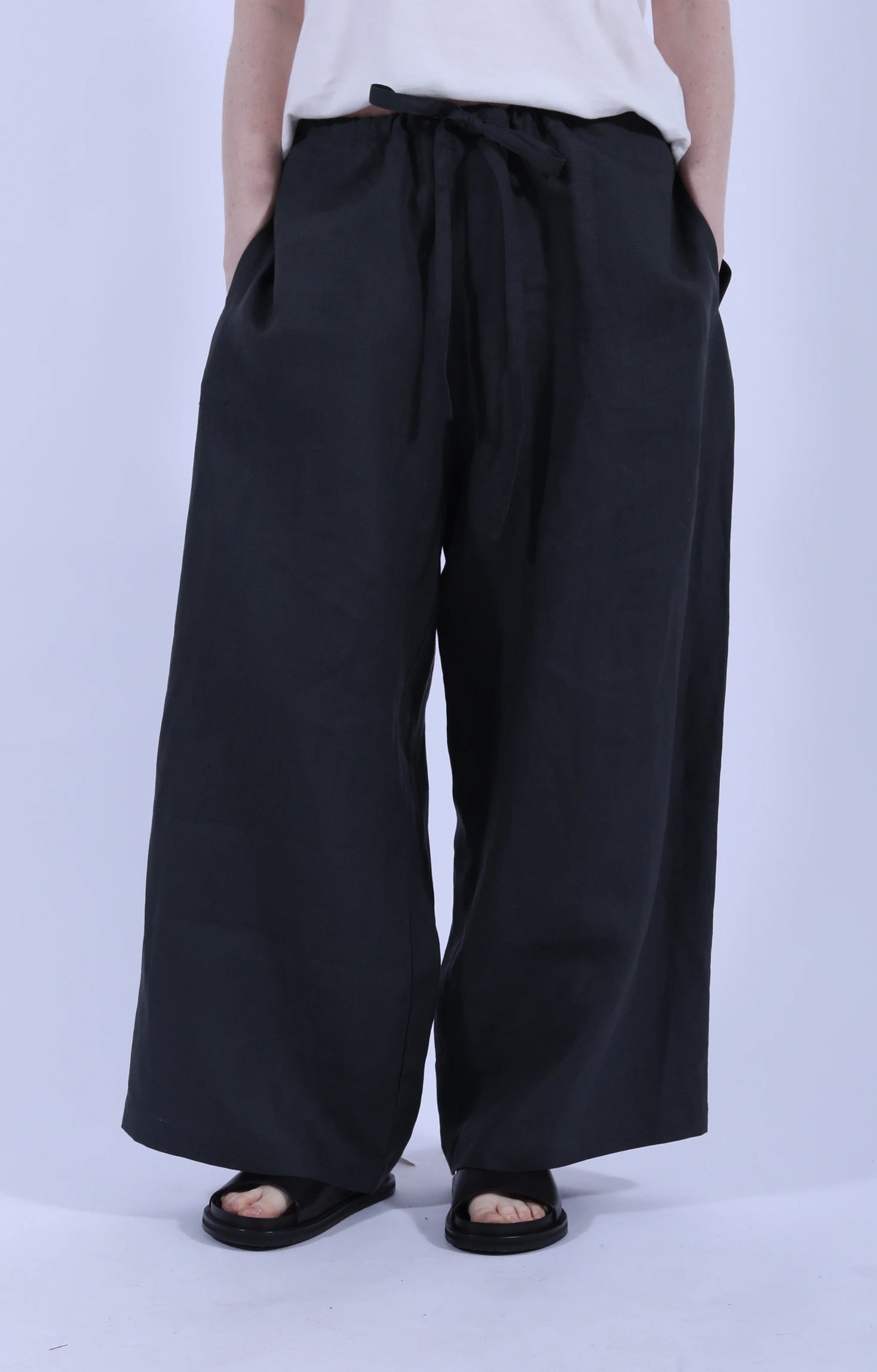 Vesper Tie Trousers Charcoal