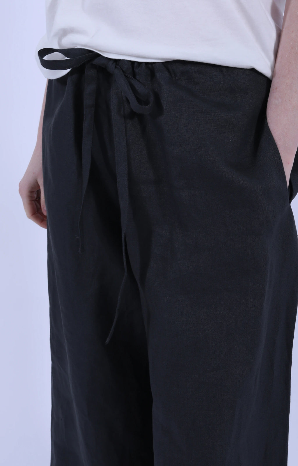 Vesper Tie Trousers Charcoal