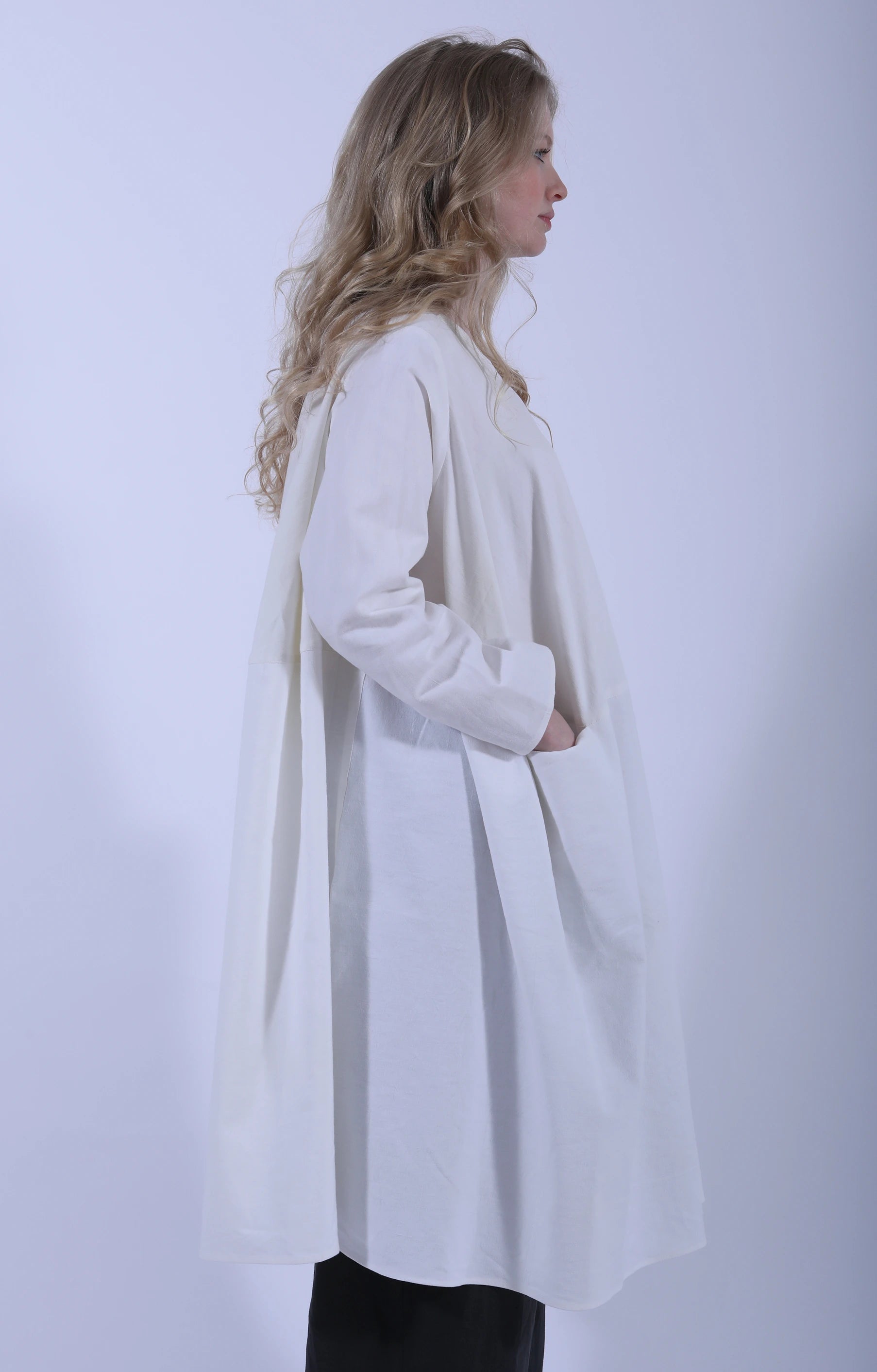 Luna V Neck Dress Natural