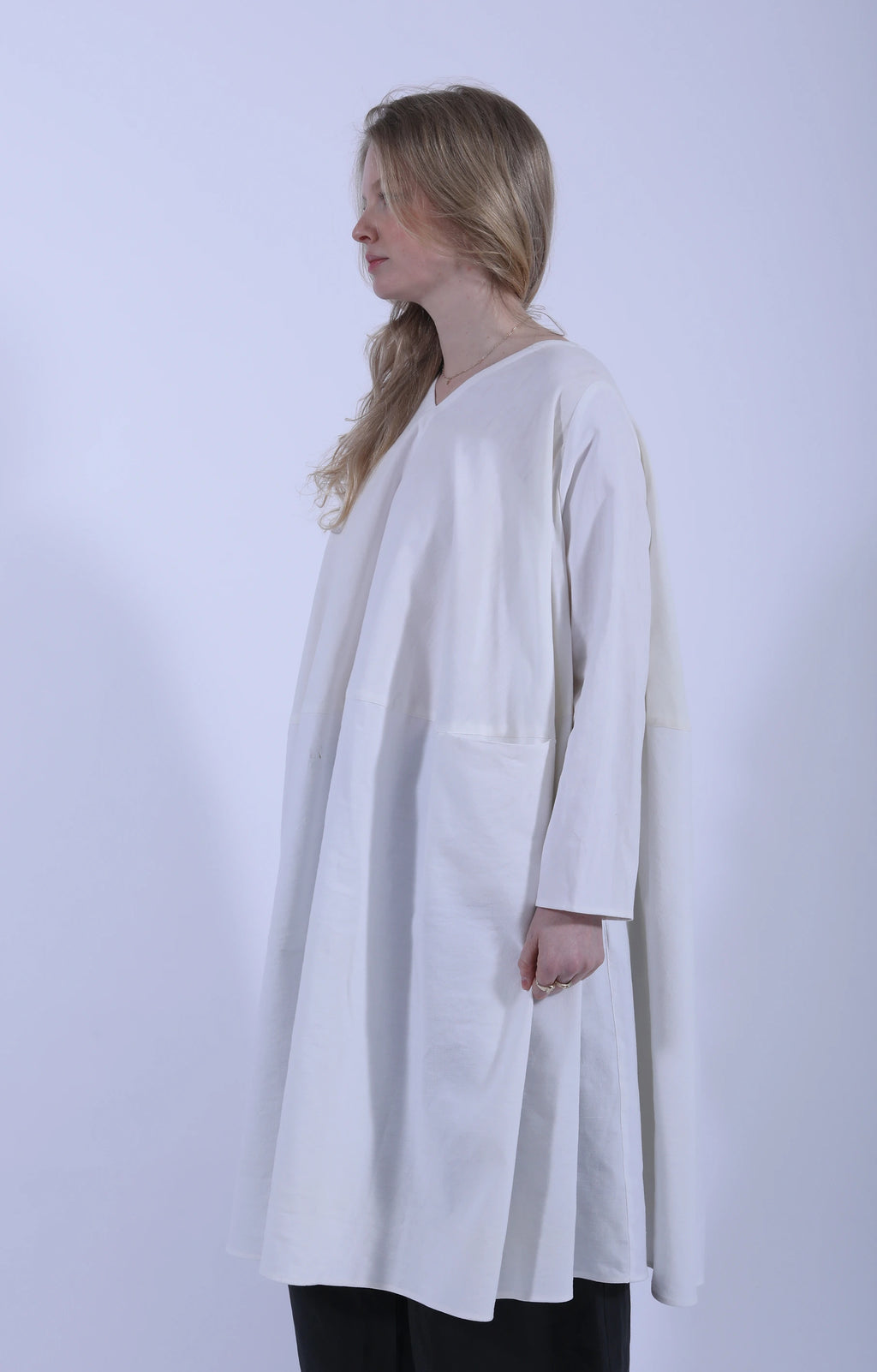 Luna V Neck Dress Natural