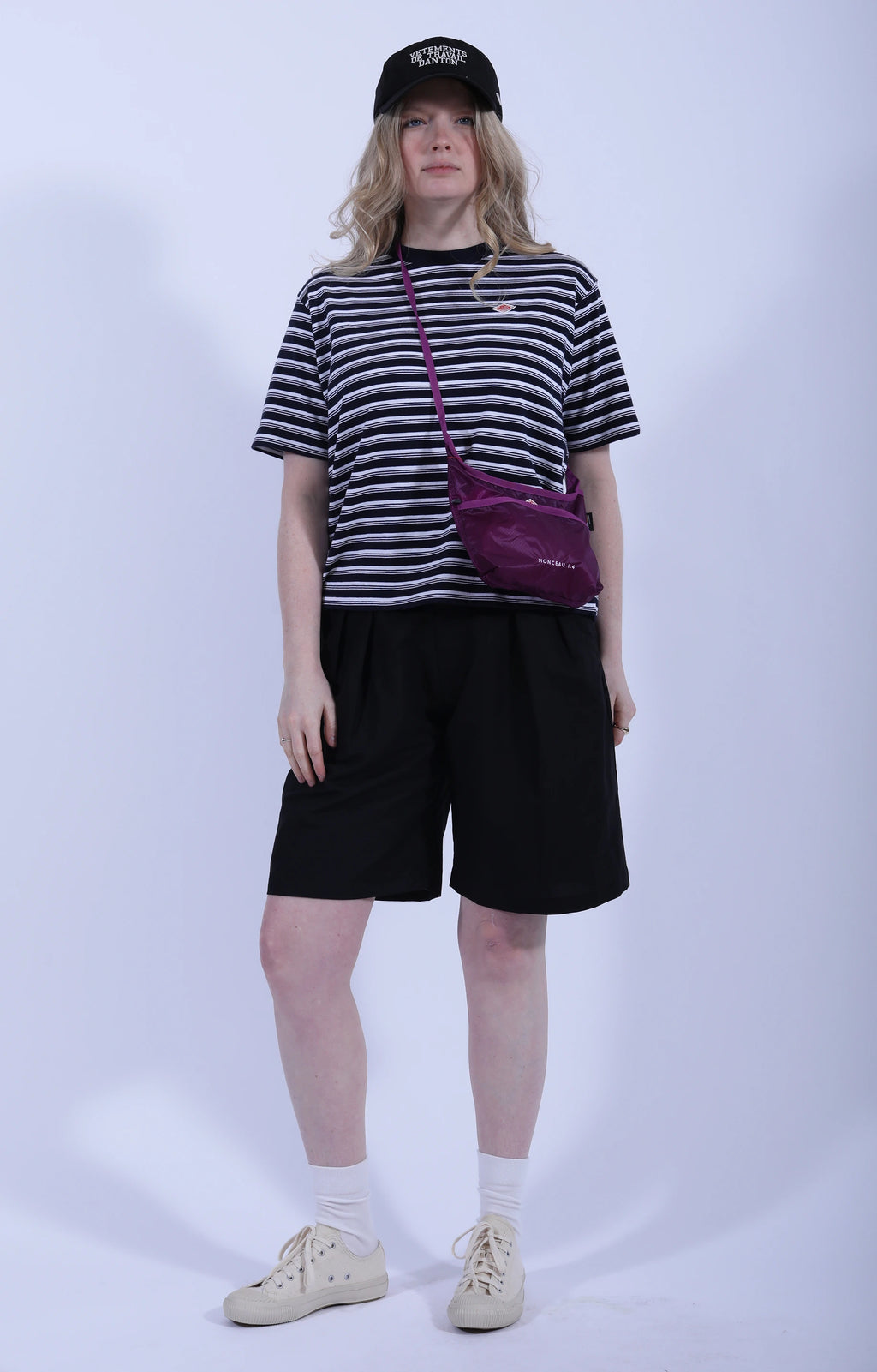 Short Sleeve Striped T-Shirt Navy/Off-White
