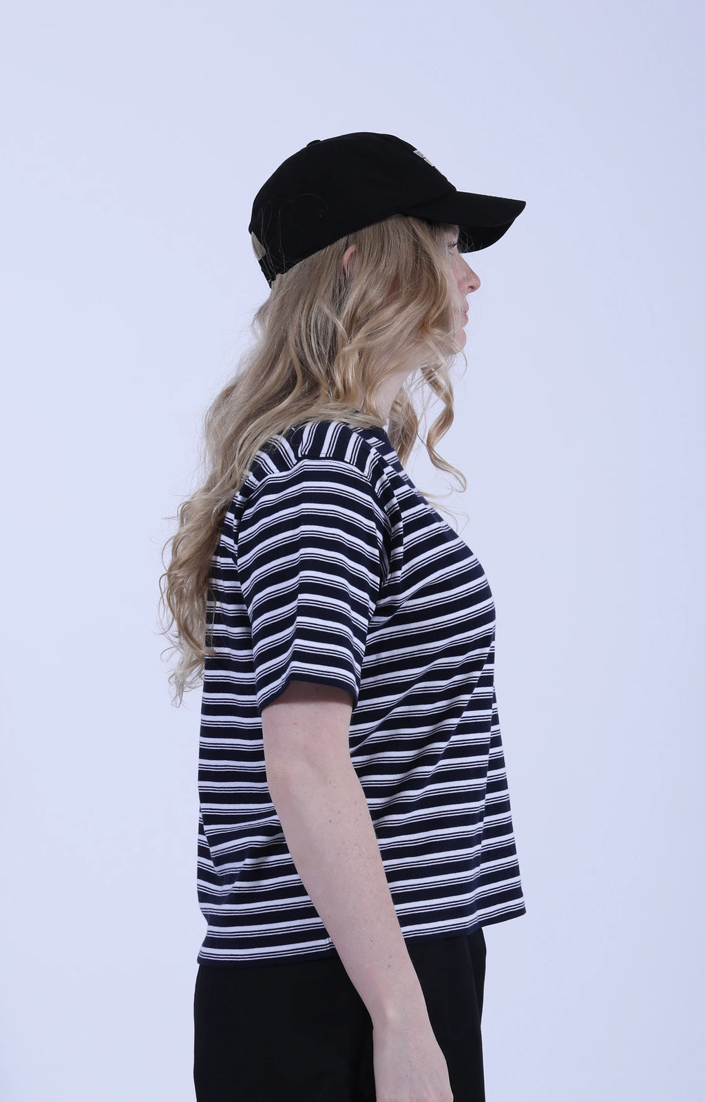 Short Sleeve Striped T-Shirt Navy/Off-White