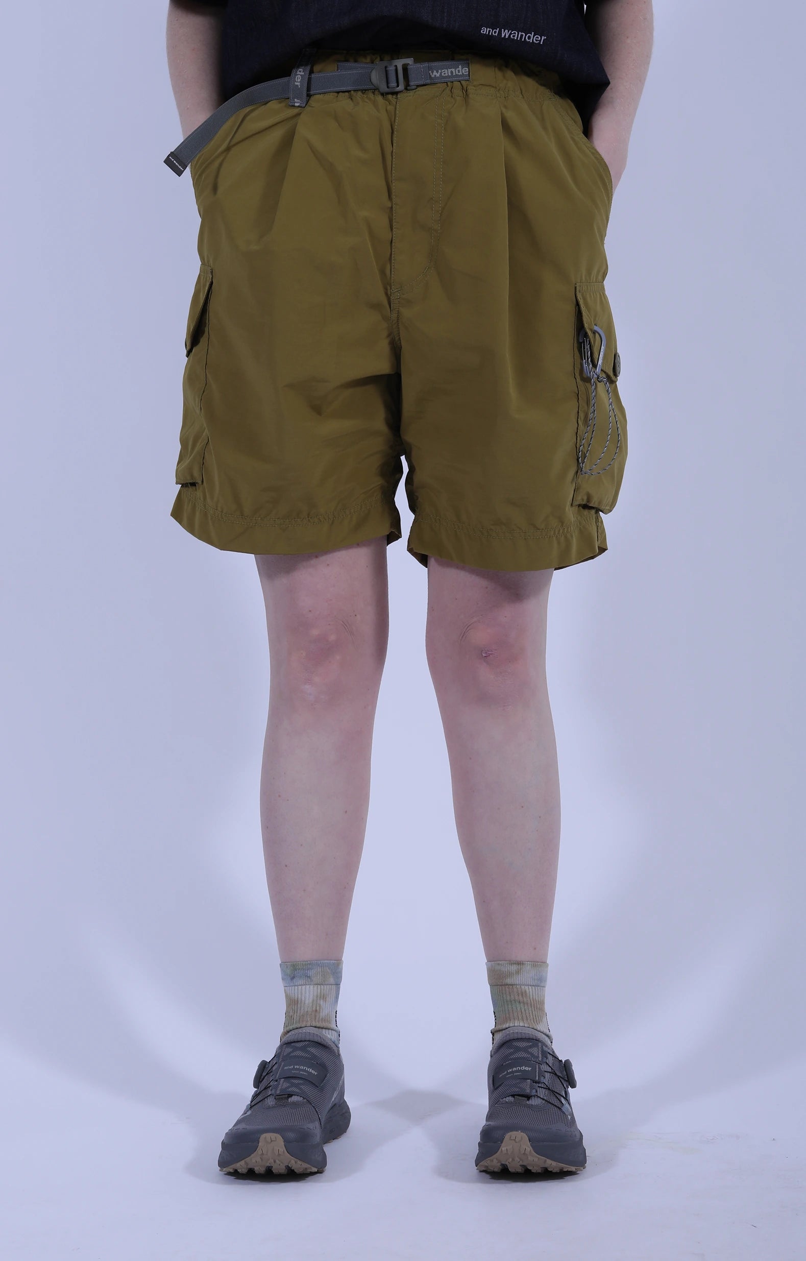 Oversized Cargo Short Pants (M) Yellow Olive