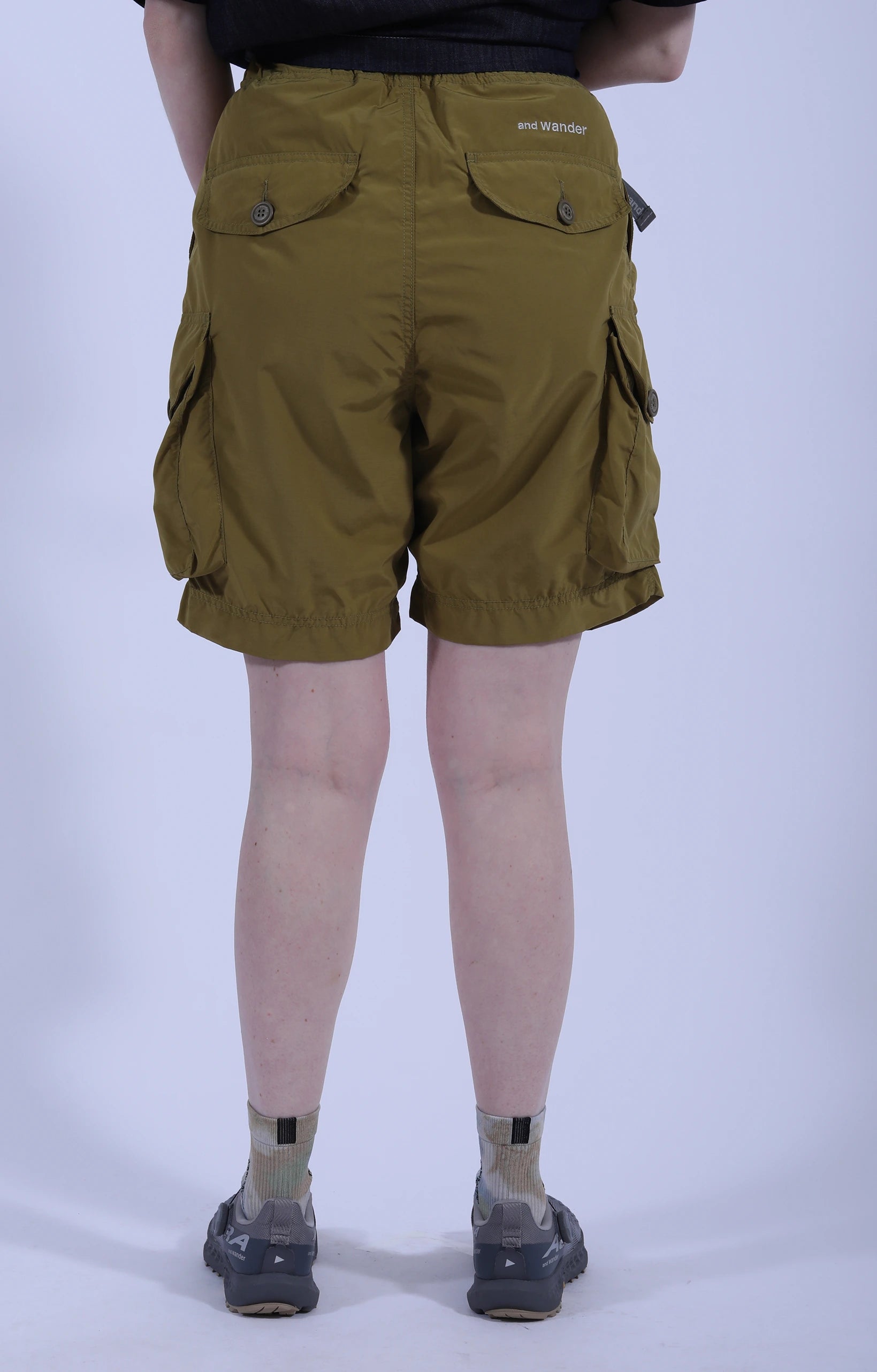 Oversized Cargo Short Pants (M) Yellow Olive