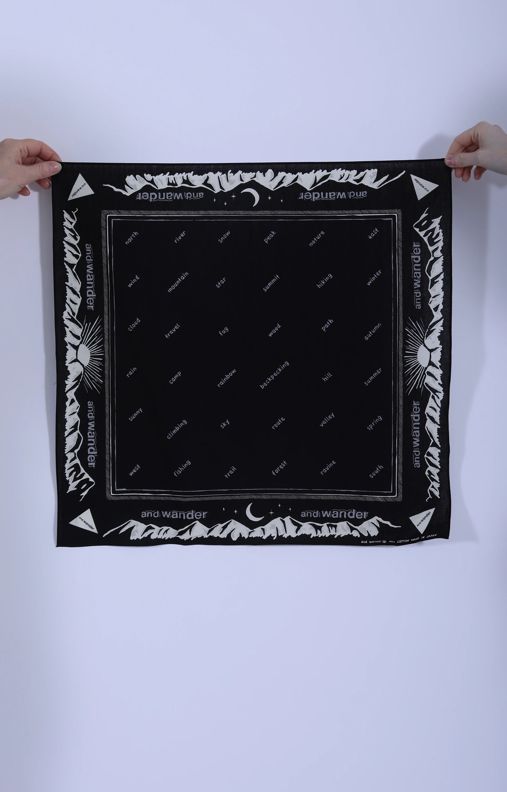 Reflective Words Bandana Black