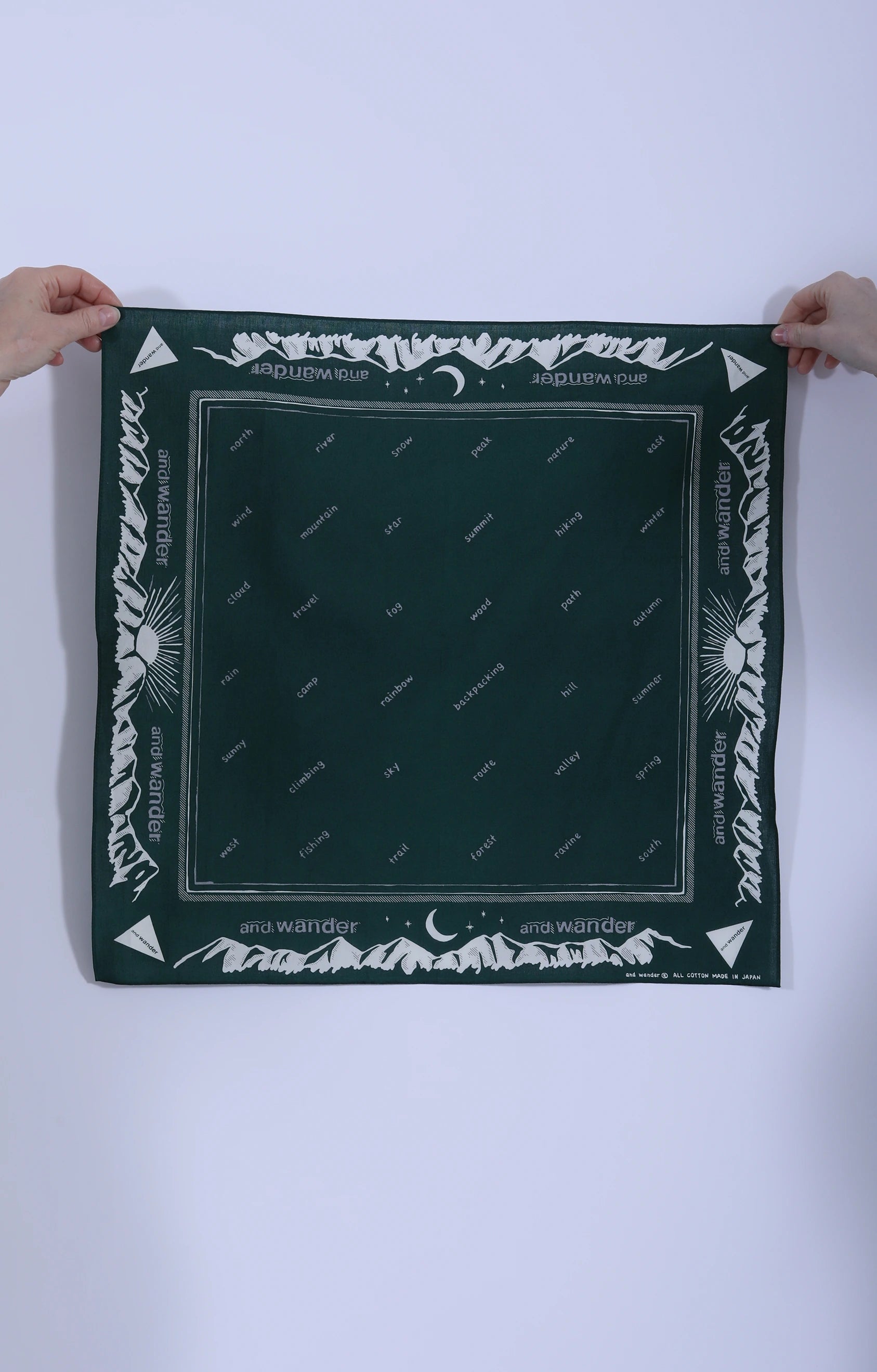 Reflective Words Bandana Green