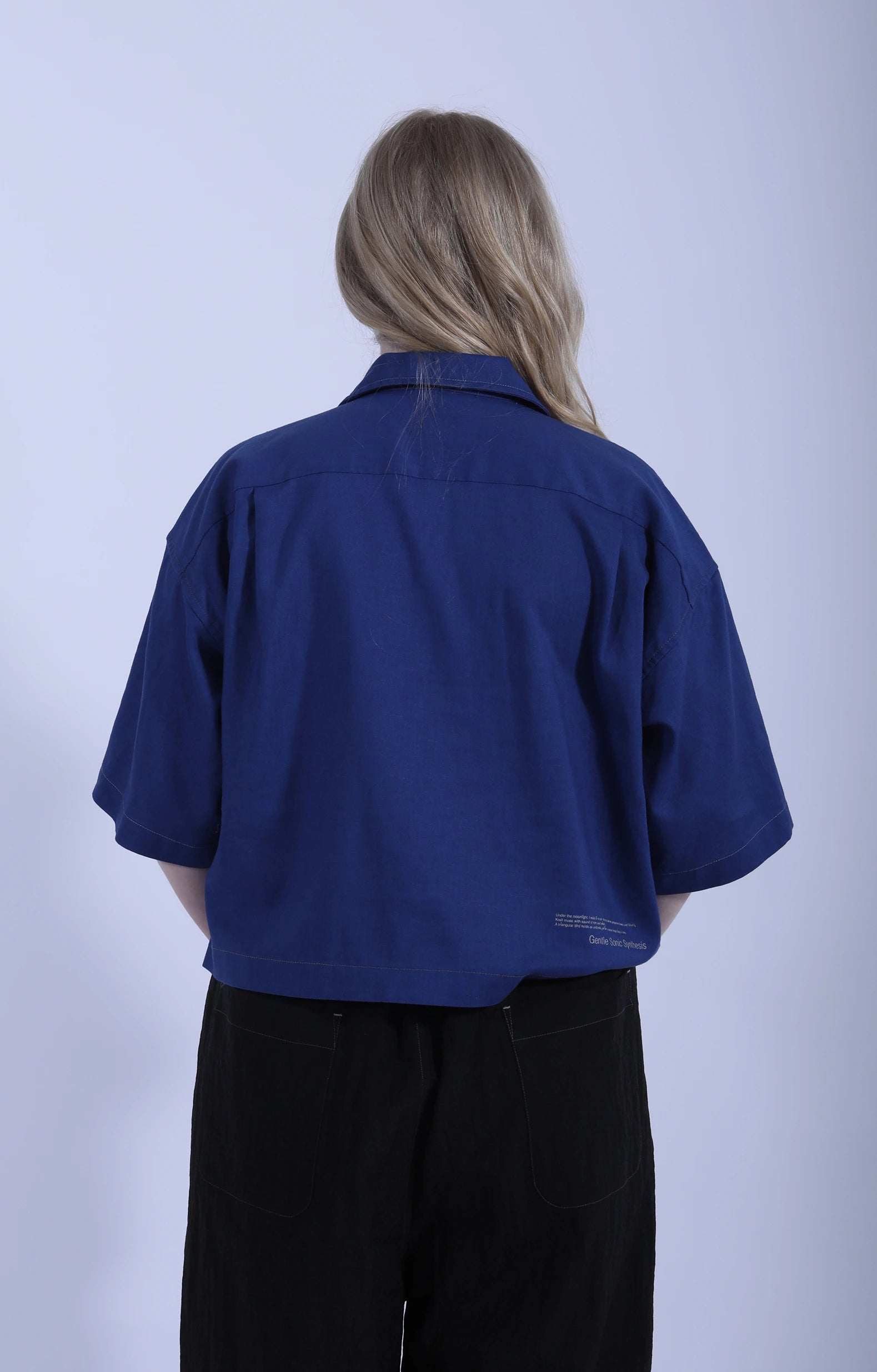 Reflective Embroidery Shirt Blue