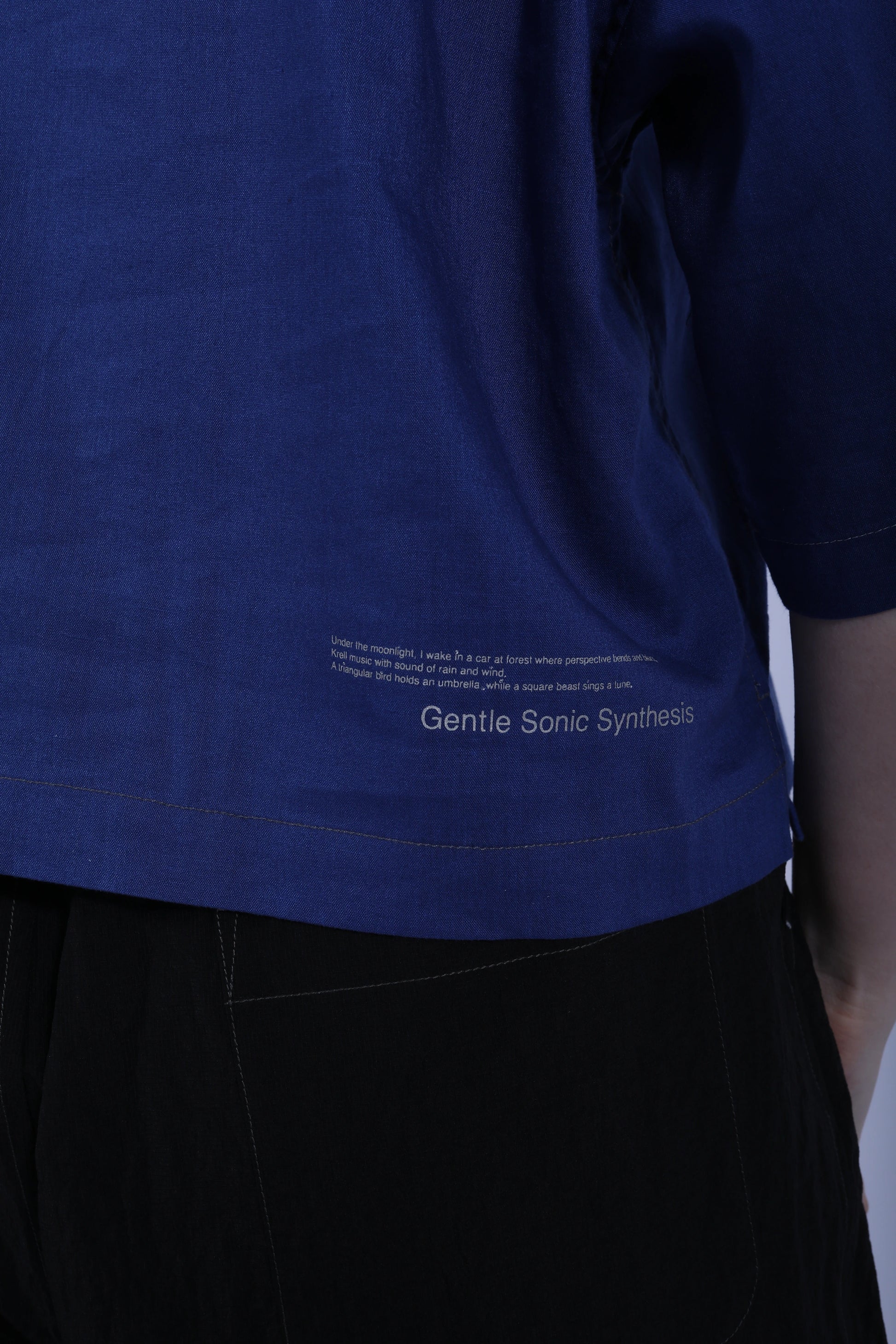 Reflective Embroidery Shirt Blue