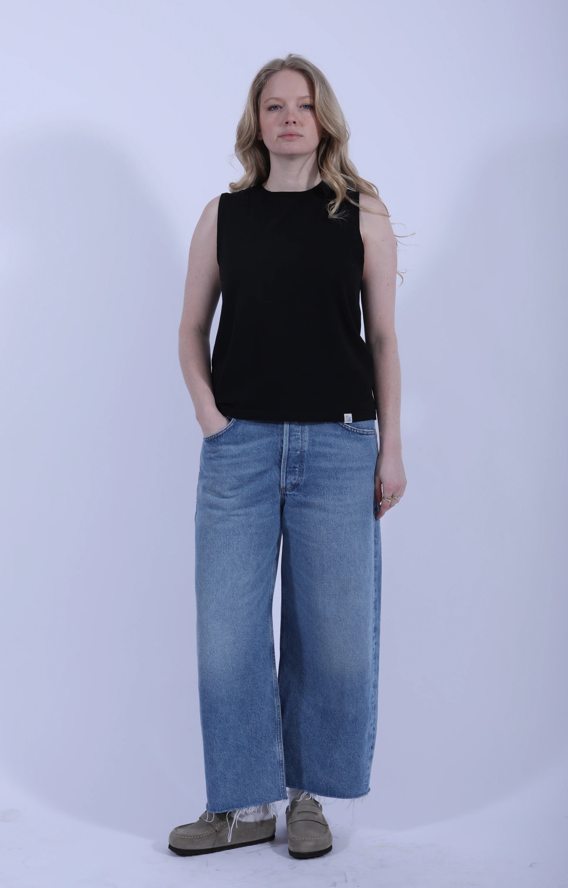 Soft Pima Tank Top Deep Black