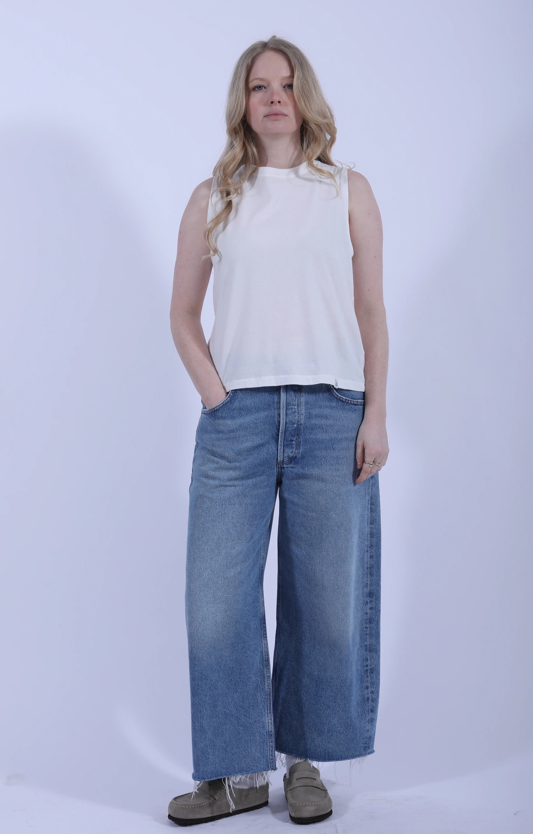 Soft Pima Tank Top White