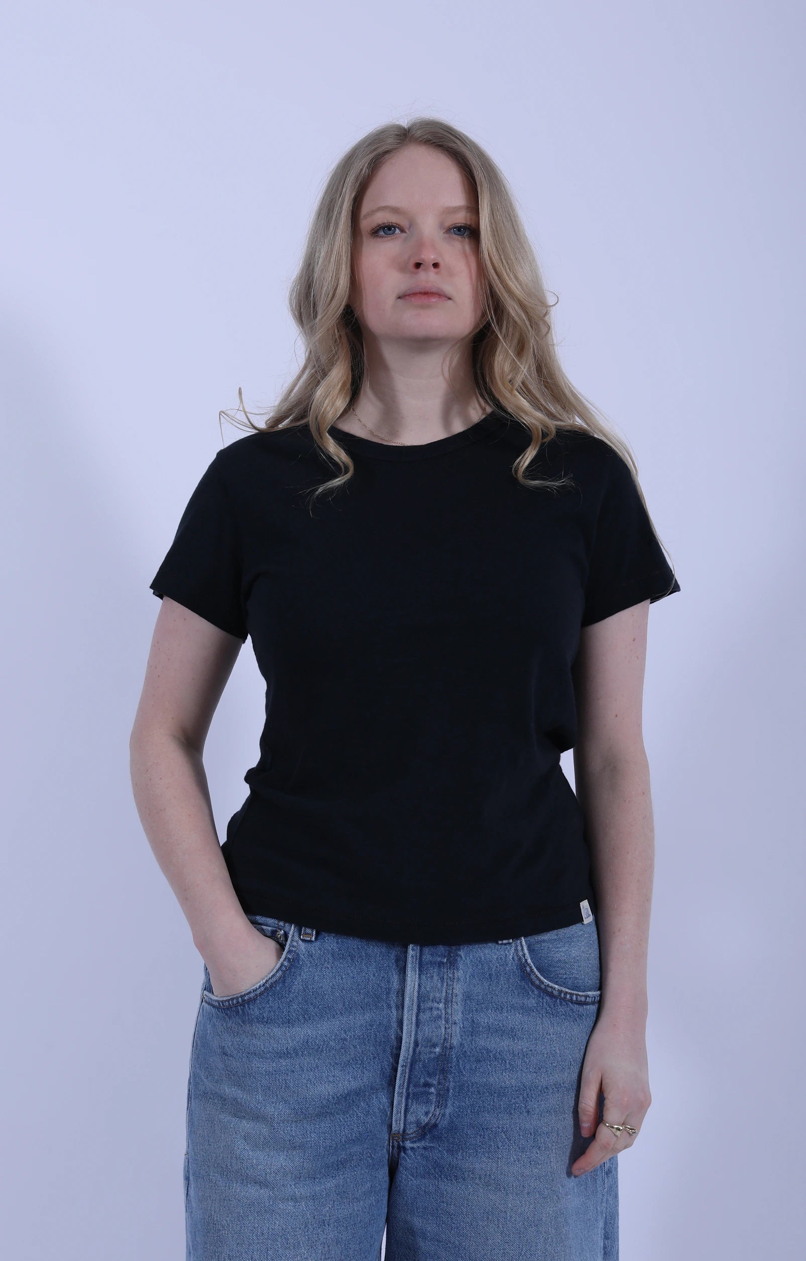 Slub Pima T-Shirt Deep Black