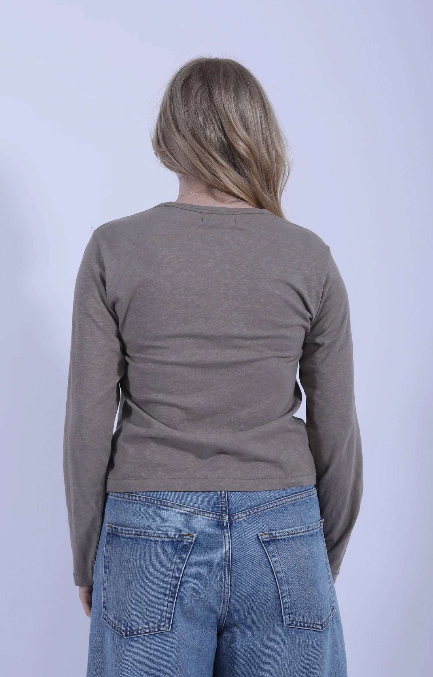 Slub Pima Long Sleeve Faded Grain