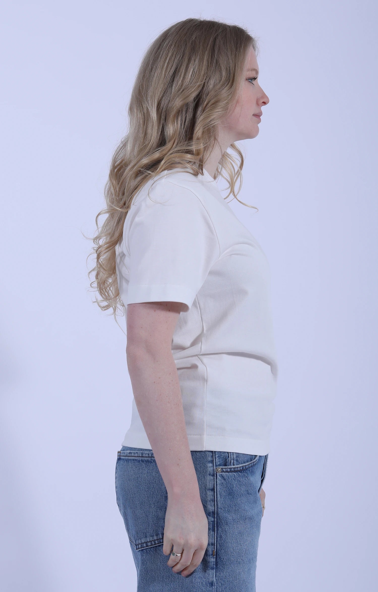 Cropped Classic Fit T-Shirt White