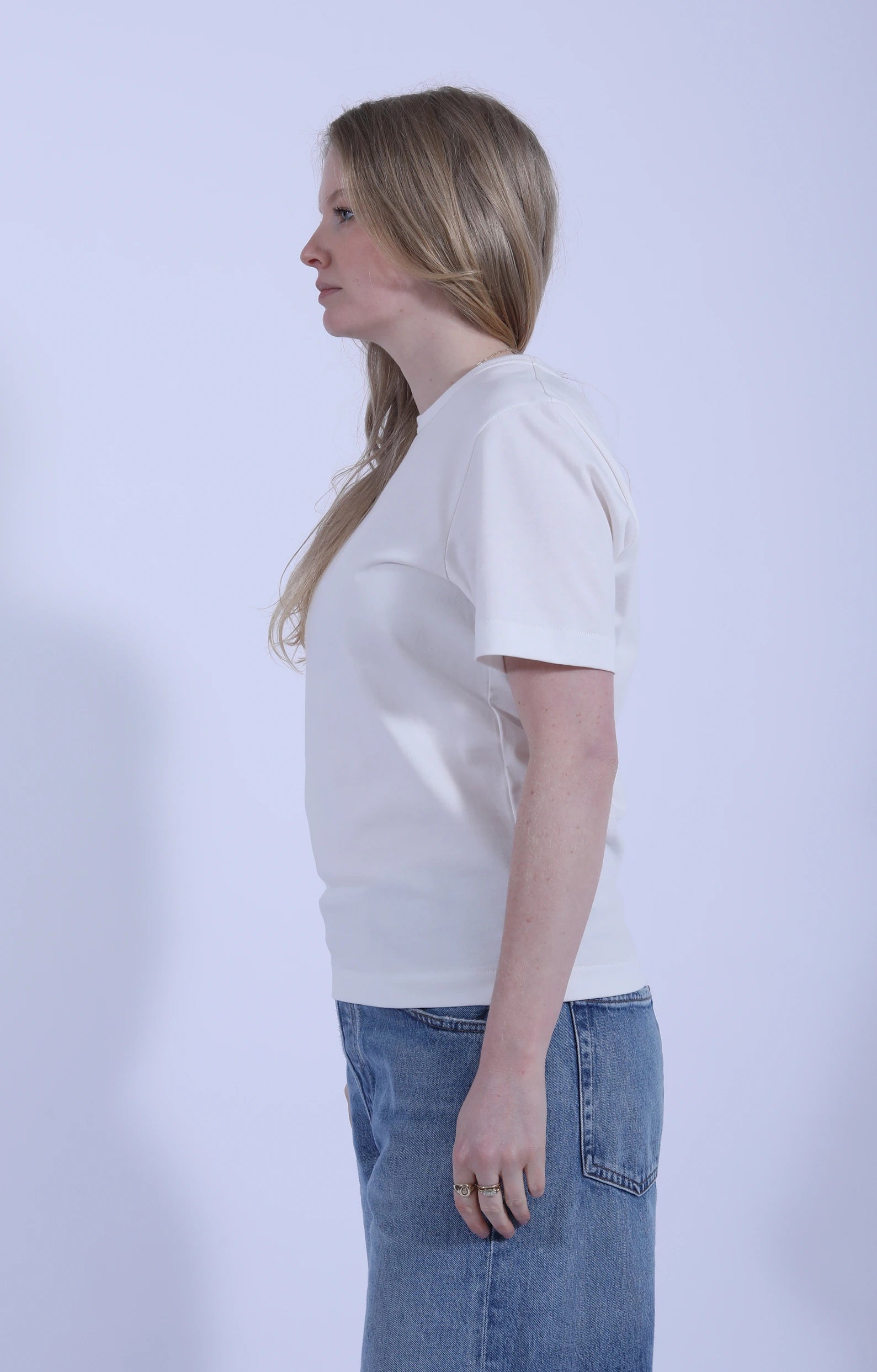 Cropped Classic Fit T-Shirt White