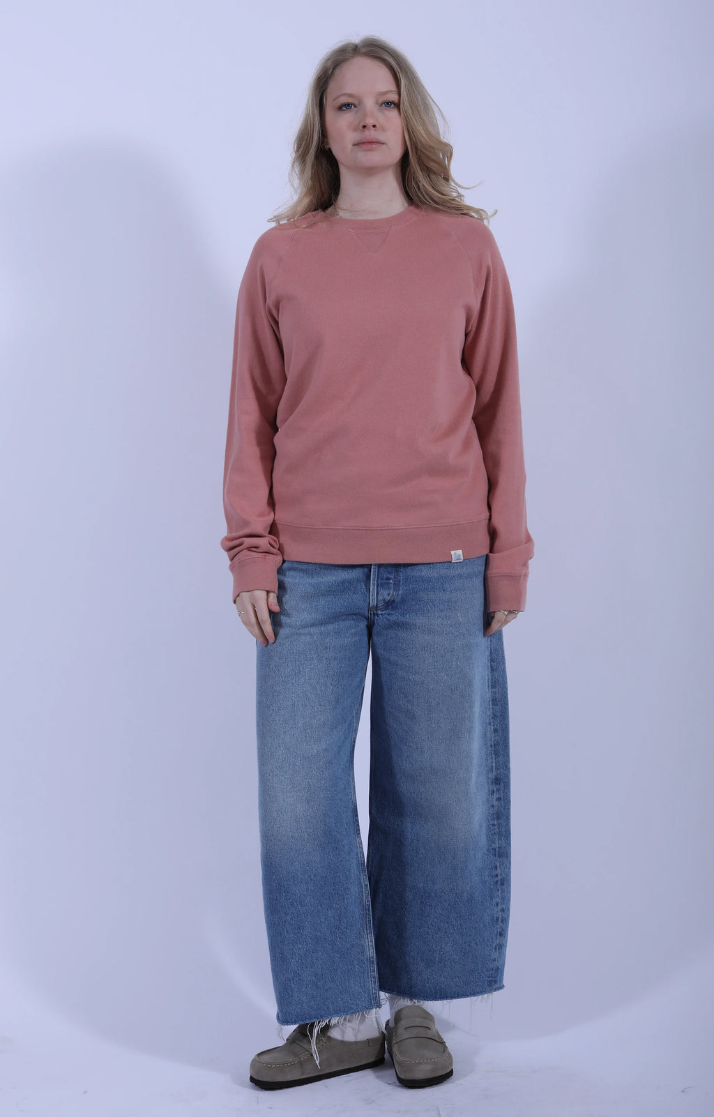 Relaxed Raglan Sweatshirt Rosewood