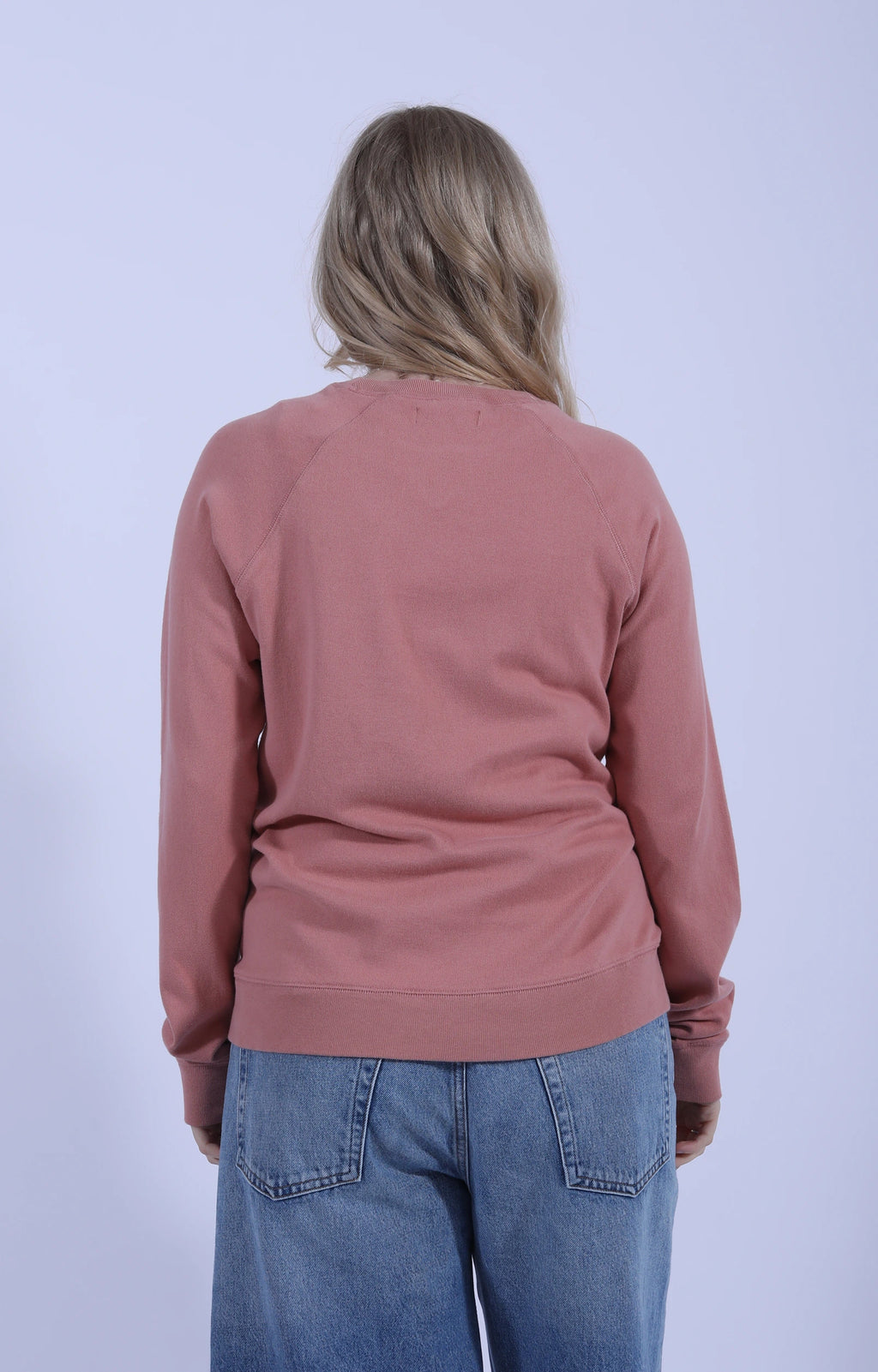 Relaxed Raglan Sweatshirt Rosewood