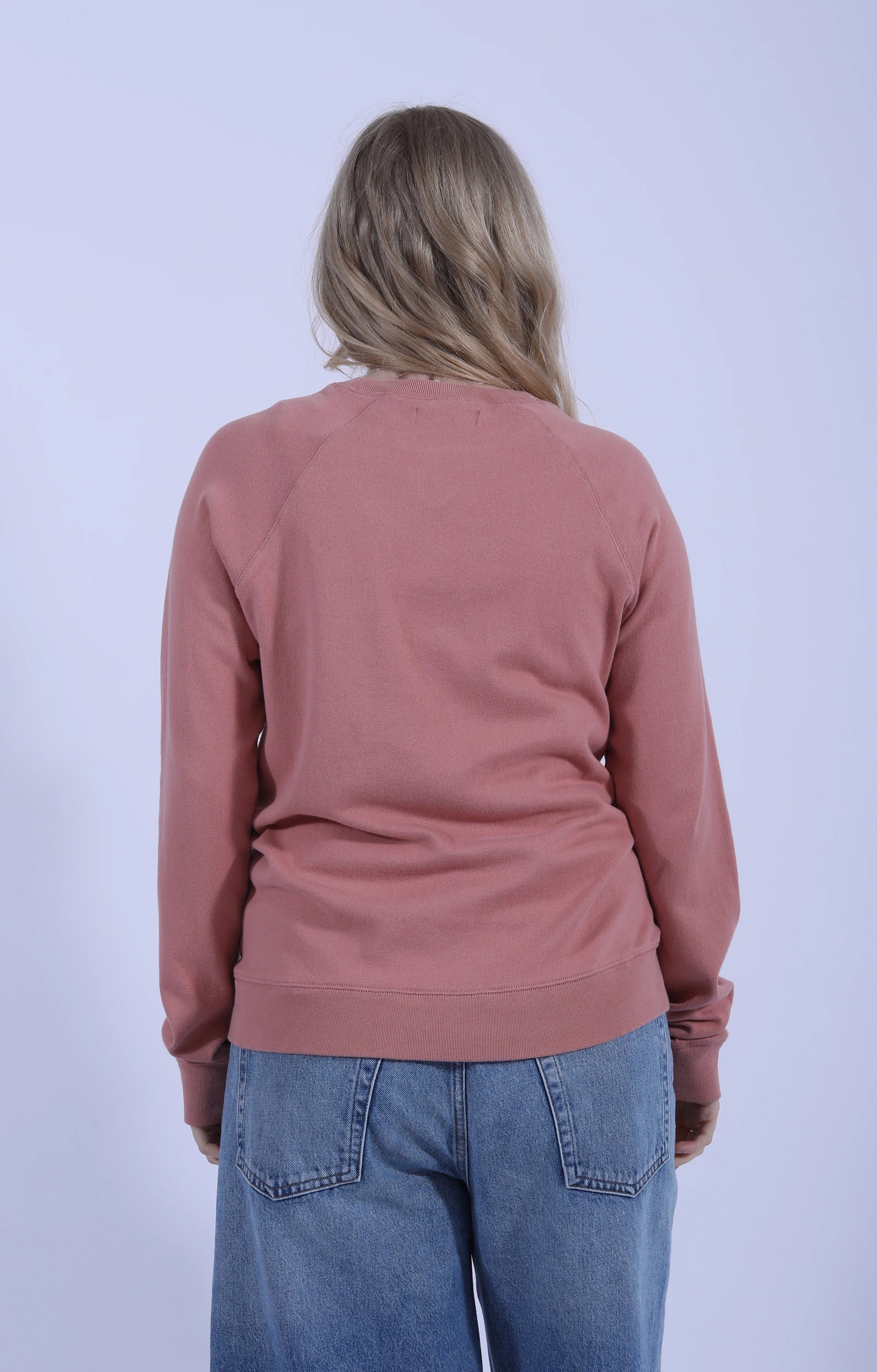 Relaxed Raglan Sweatshirt Rosewood