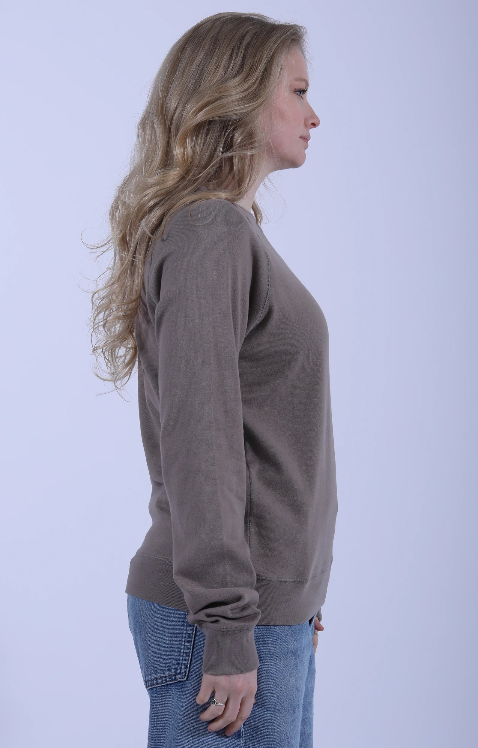Relaxed Raglan Sweatshirt Faded Grain