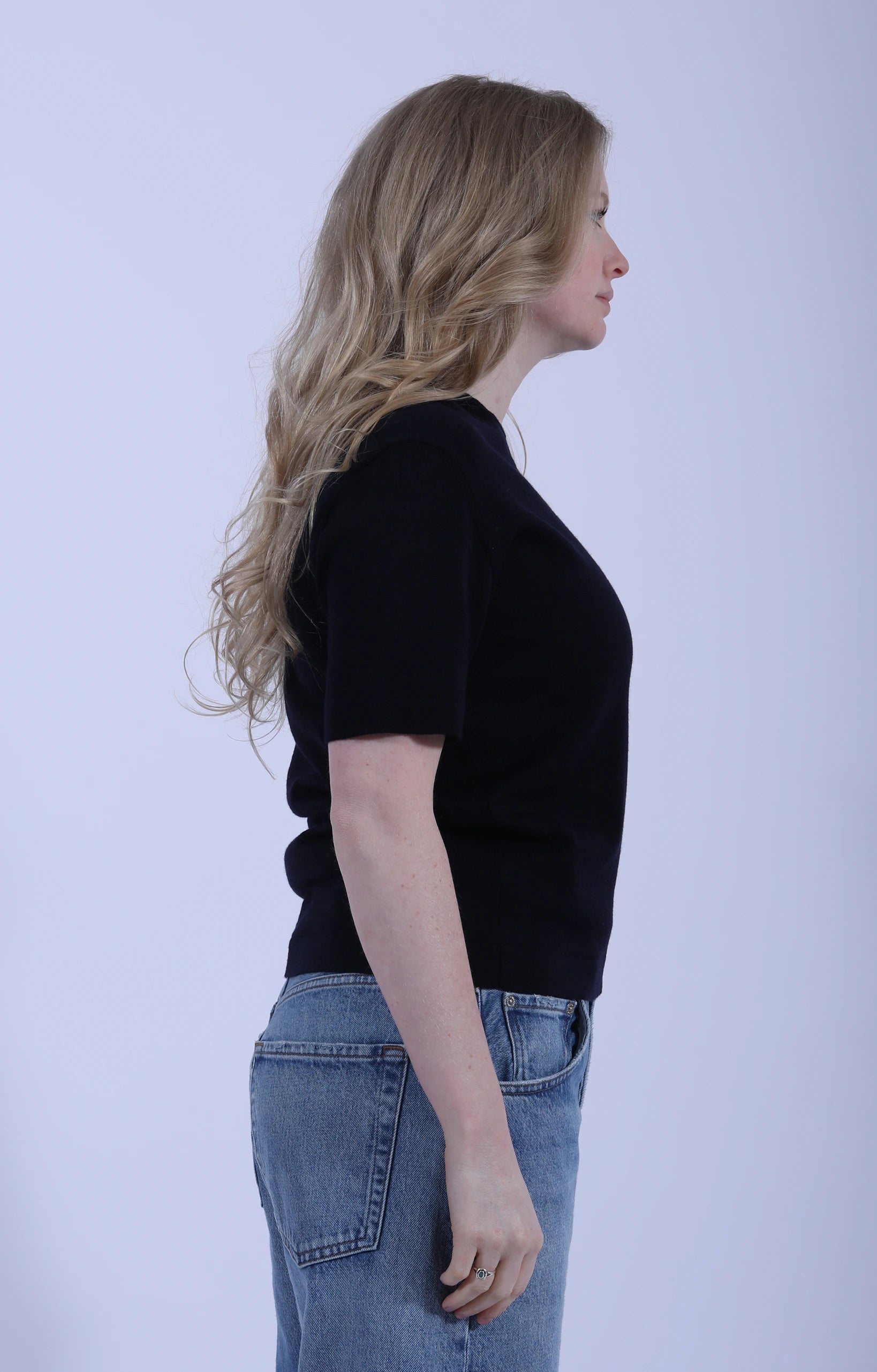 Merino Wool T-Shirt Dark Navy