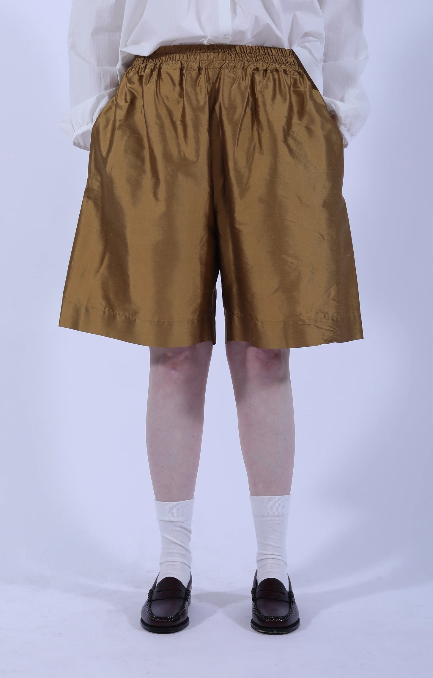 Silk Dupion Hilda Short Ochre