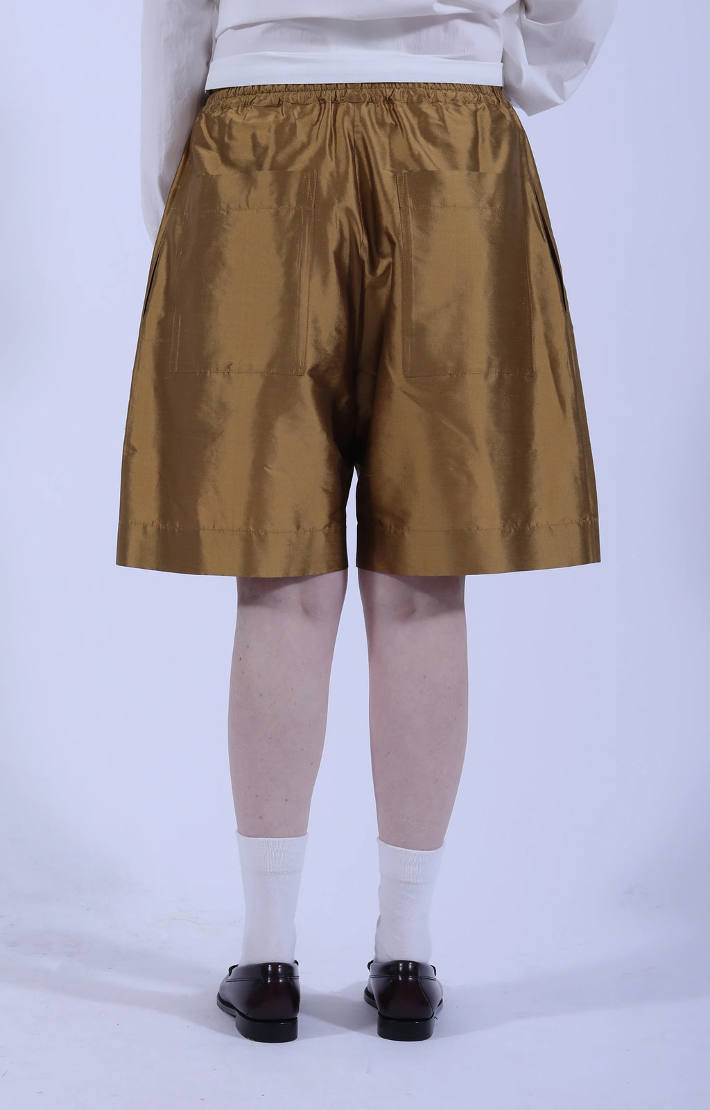 Silk Dupion Hilda Short Ochre