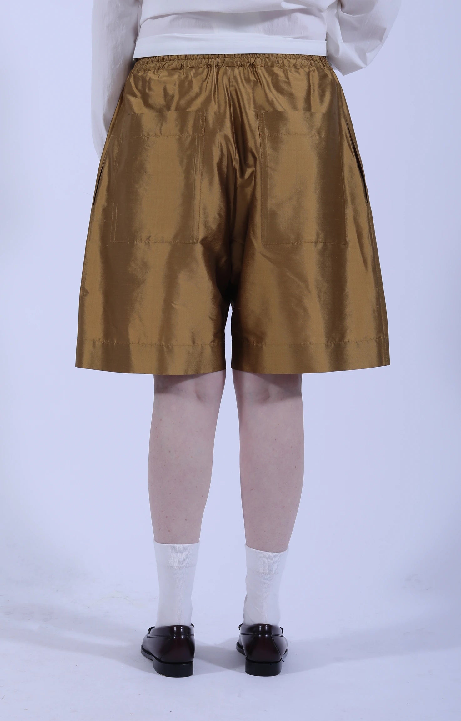 Silk Dupion Hilda Short Ochre