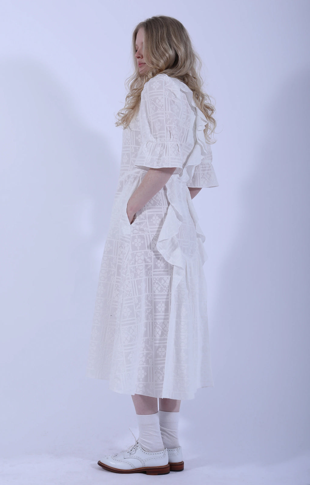 Embroidery Susanne Dress Ivory
