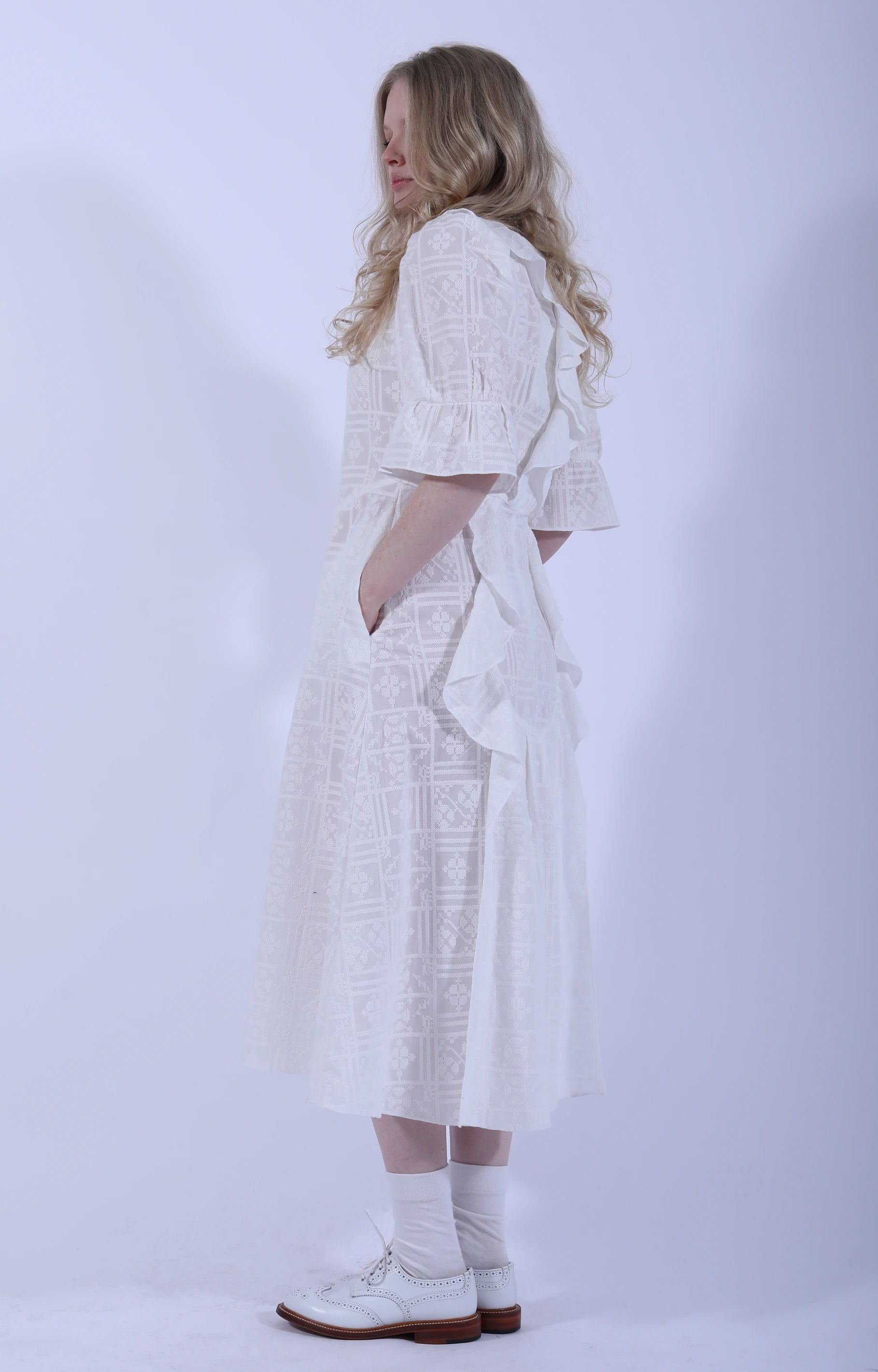 Embroidery Susanne Dress Ivory