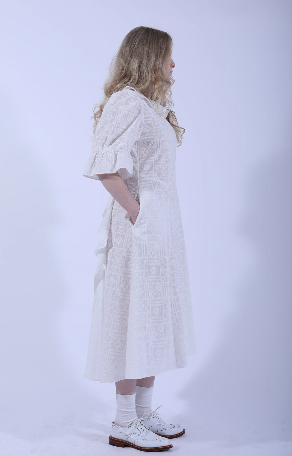 Embroidery Susanne Dress Ivory