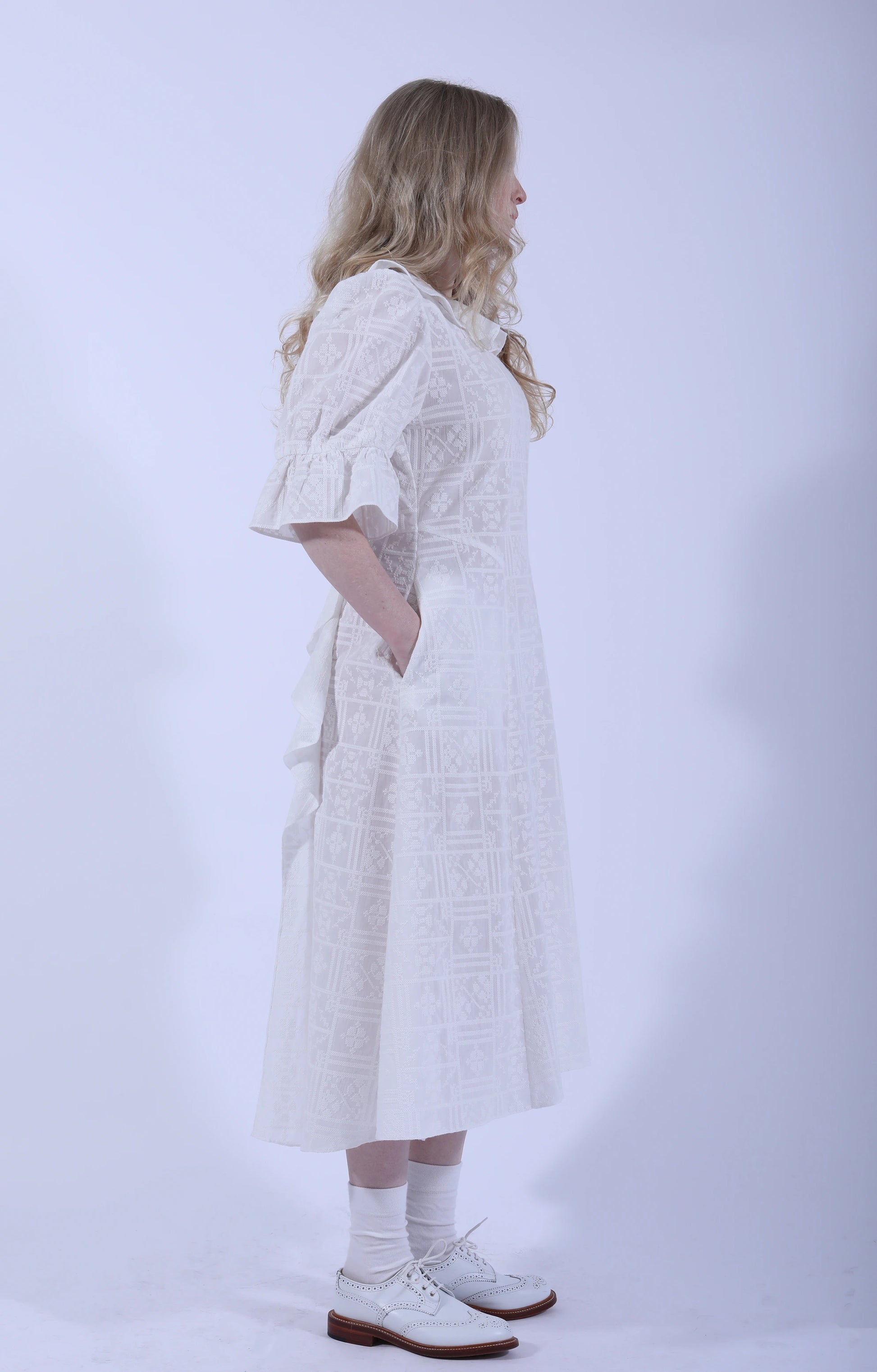Embroidery Susanne Dress Ivory