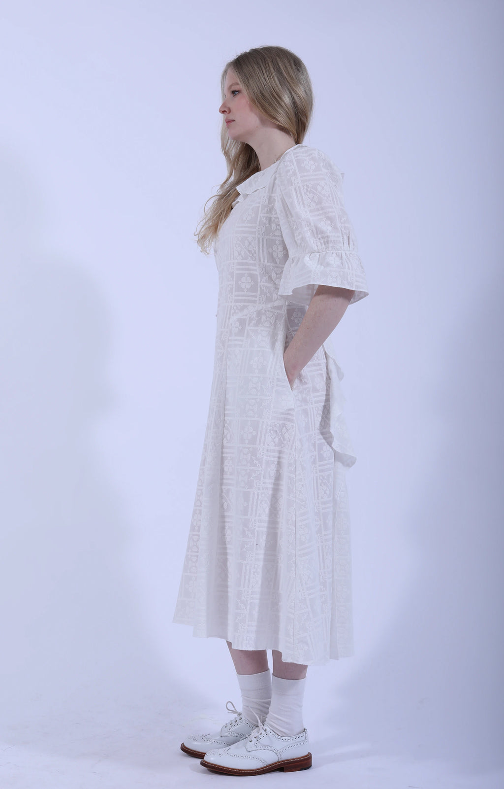 Embroidery Susanne Dress Ivory