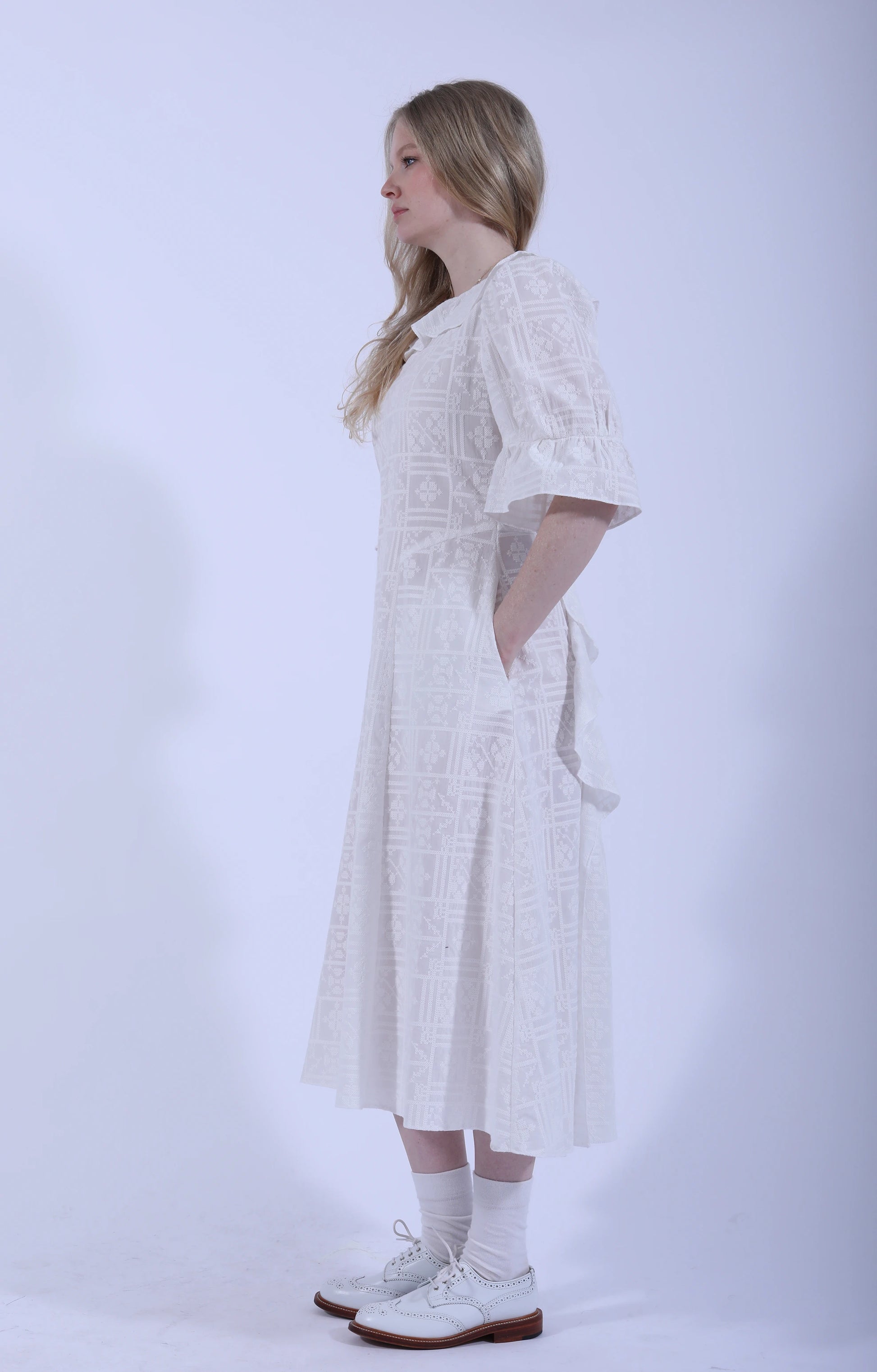 Embroidery Susanne Dress Ivory