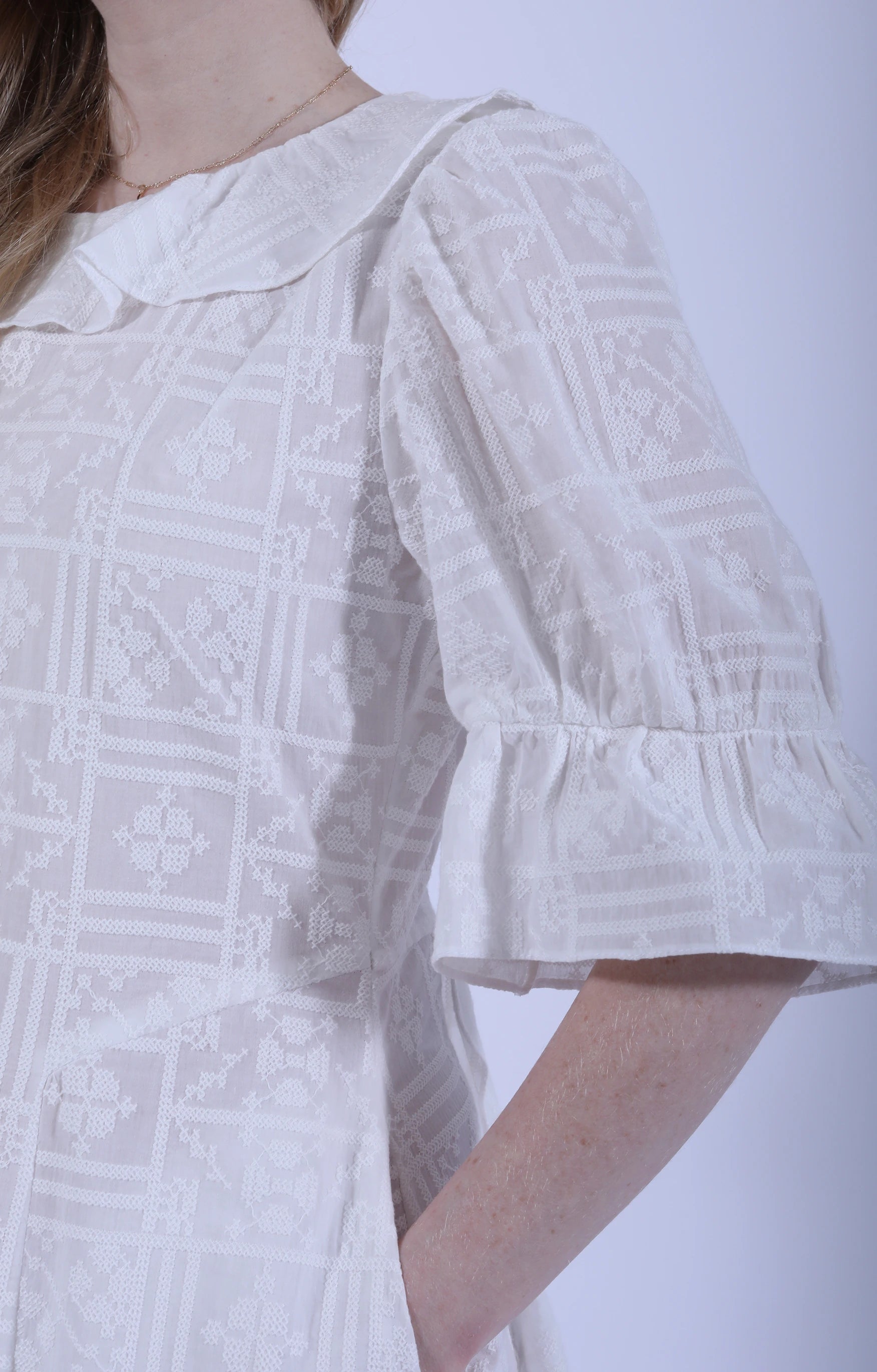 Embroidery Susanne Dress Ivory