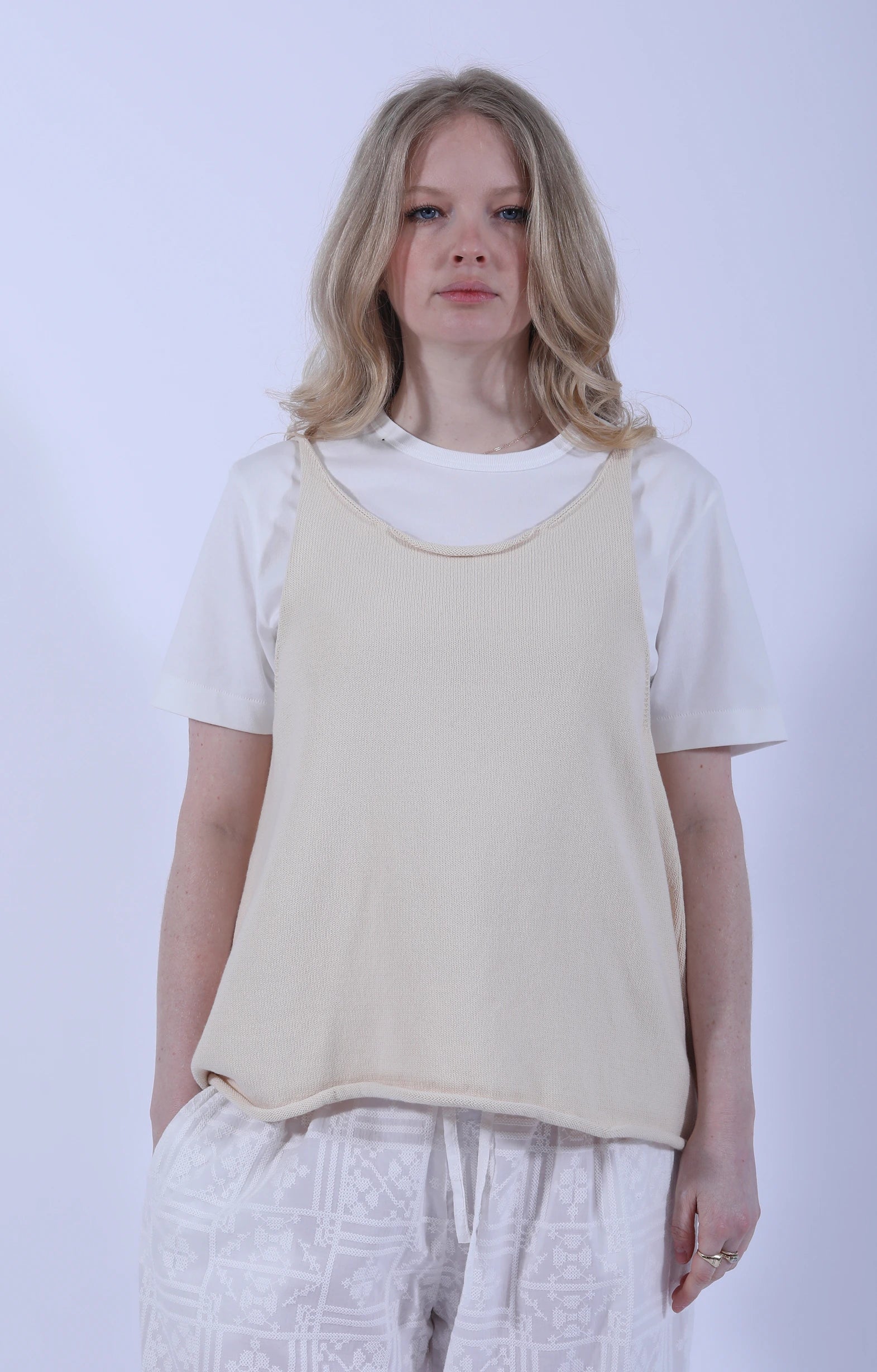 Cotton Yarn Thea Top Merengue